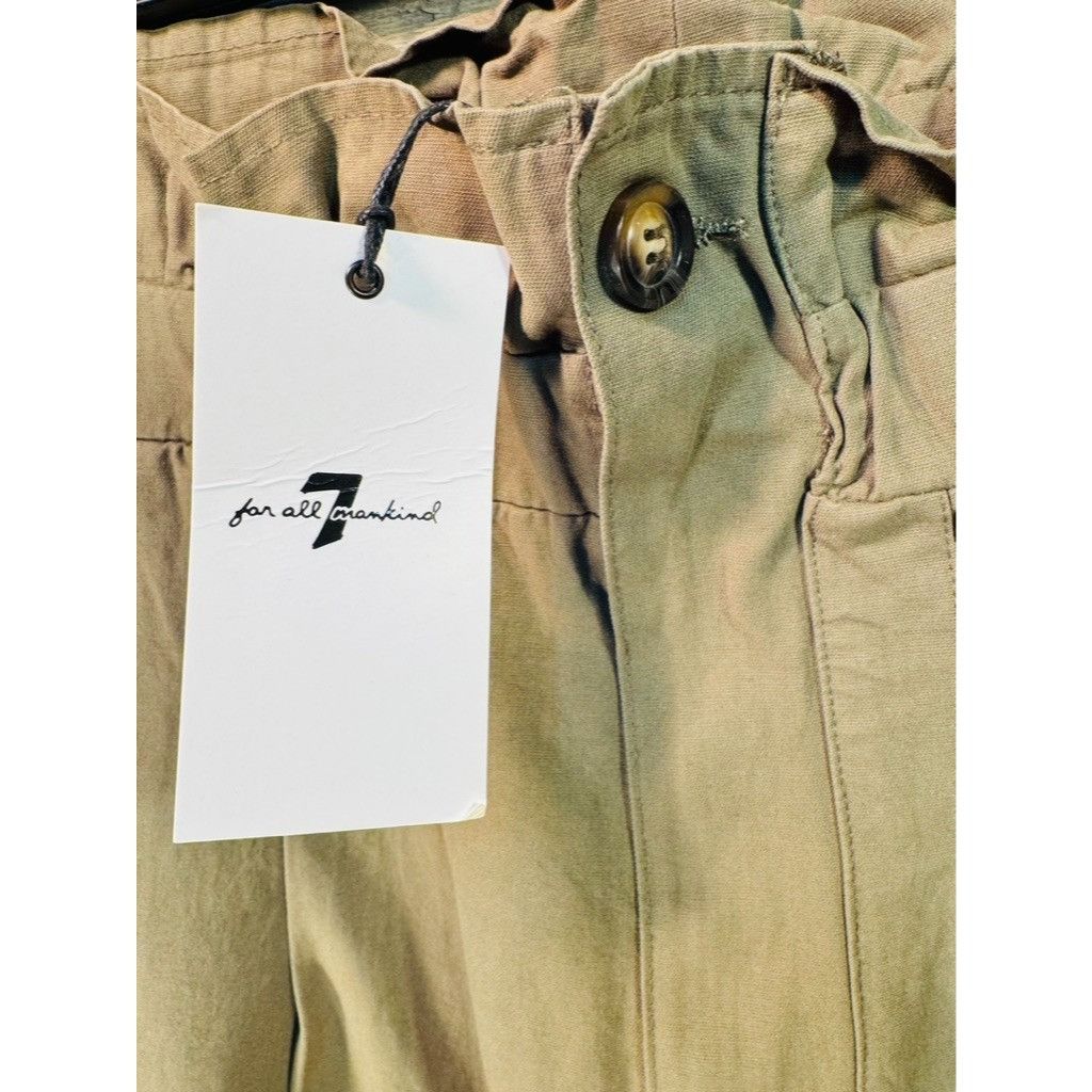 7 For All Mankind Women’s Seven For All Mankind Olive Green Jeans High Waisted Size 37" - 2 Thumbnail