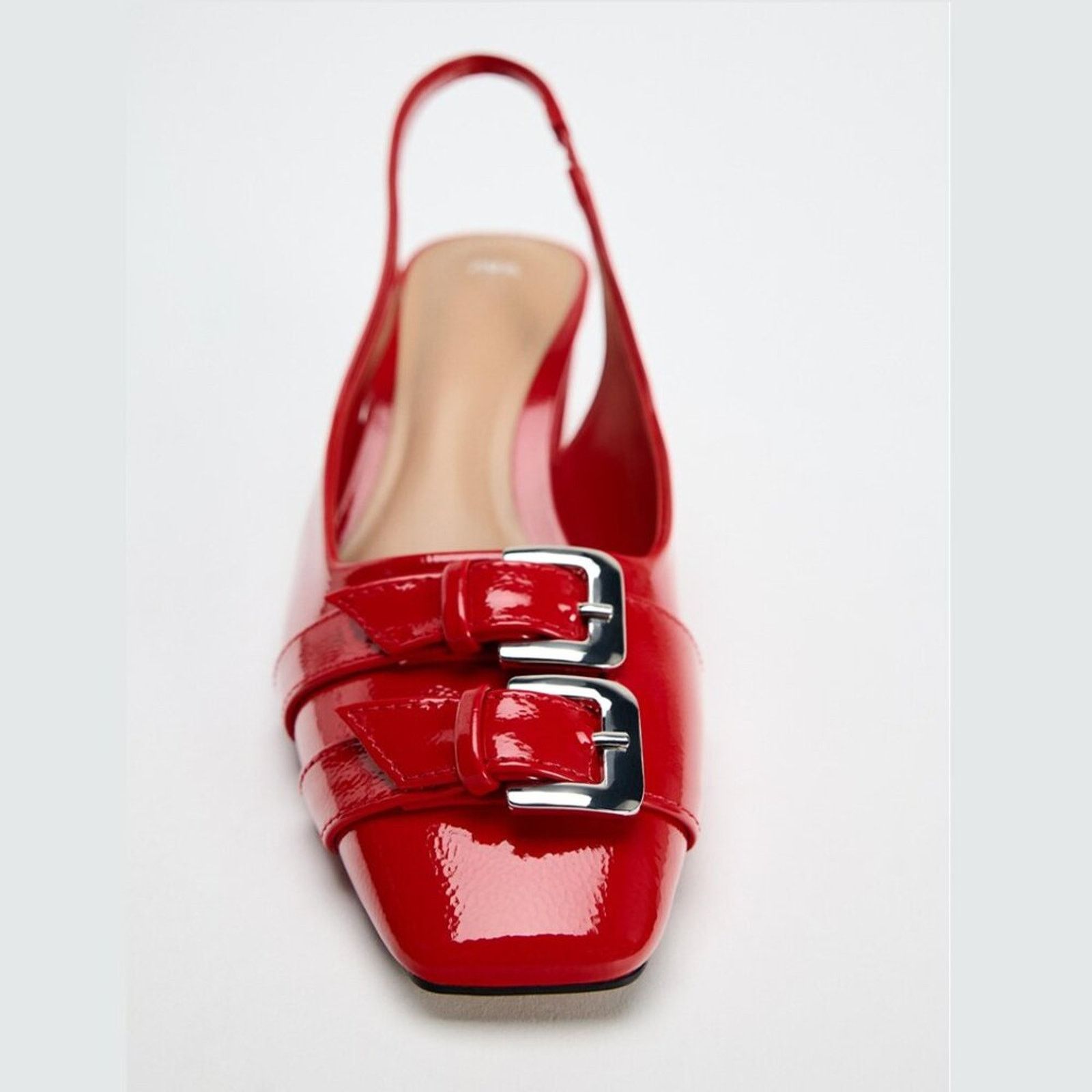 Zara ZARA Red Patent Slingbacks NWT Size US 7.5 / IT 37.5 - 17 Thumbnail