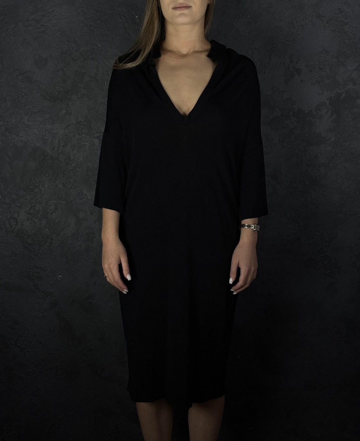 Annette Gortz Annette Gortz Avantgarde Oversize Black Dress Viskose Size S Size S / US 4 / IT 40 - 1 Thumbnail
