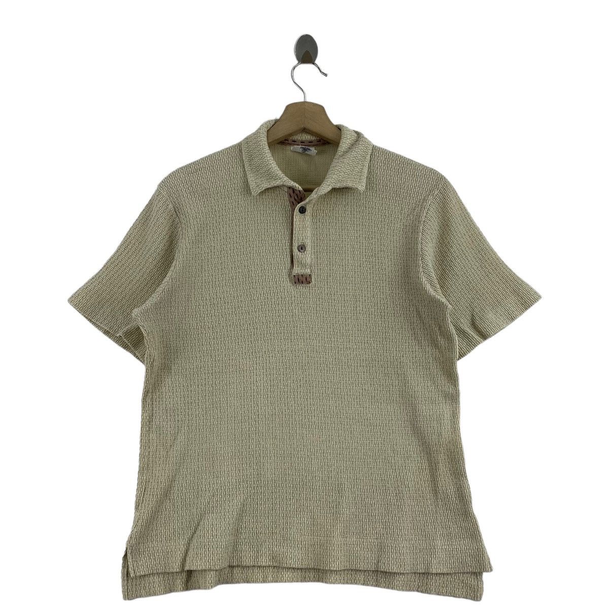 Vintage KOMETSUBU GIEMON Japanese Brand Collar Beige Button