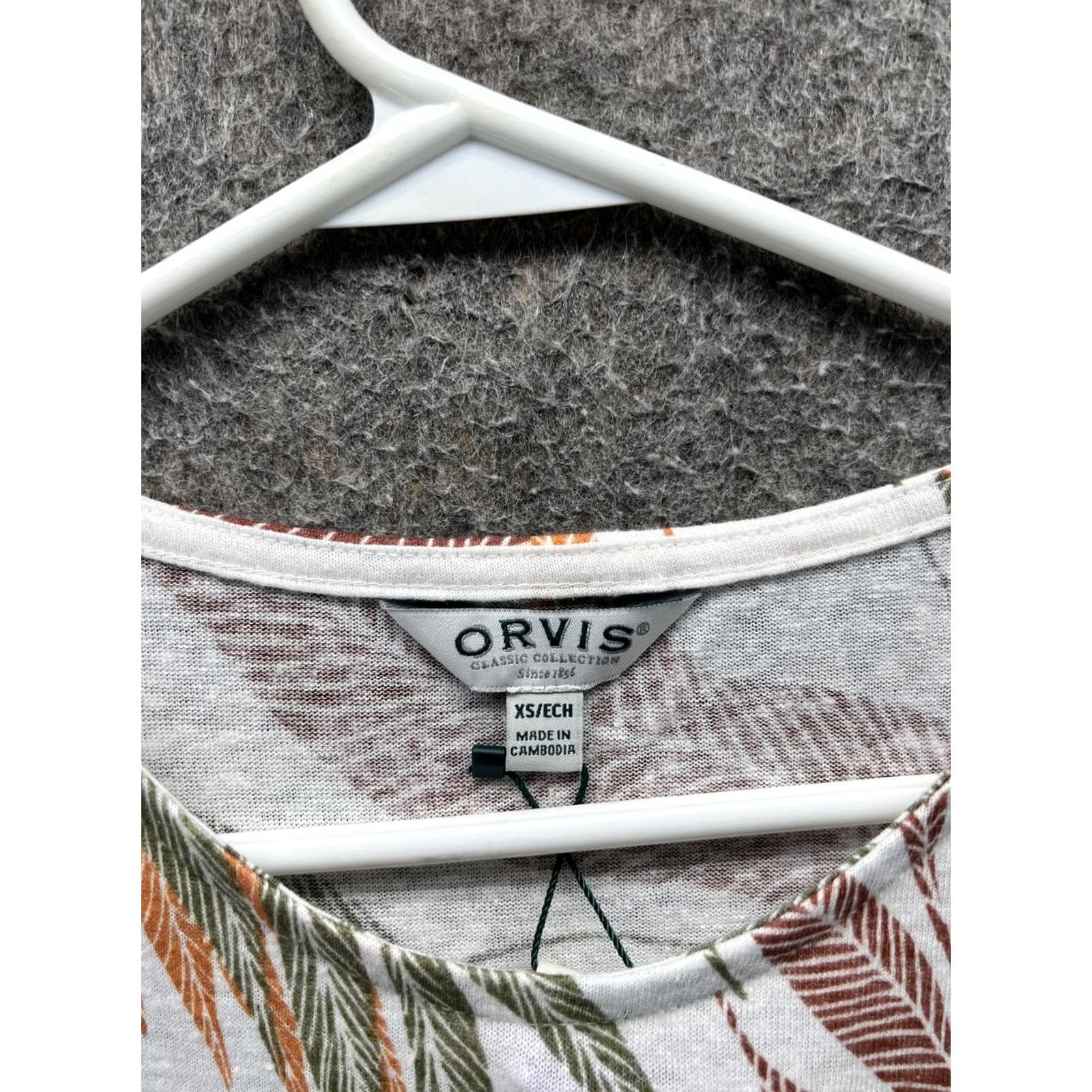 Orvis Orvis Womens XS Multicolor Tropical Leaf Crew Neck Cap Sleeve Jersey Top Shirt Casual Summer Womens Size XS / US 0-2 / IT 36-38 - 6 Thumbnail