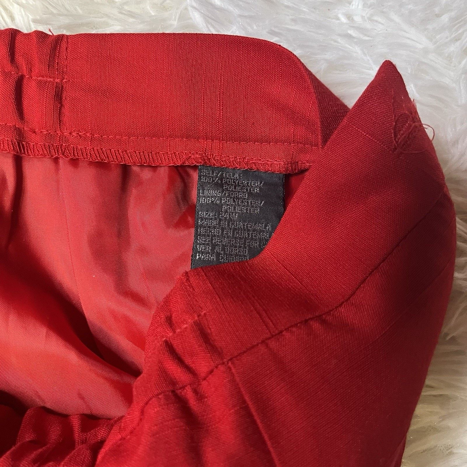 Other Unbranded Women’s Polyester Red Skirt 24W Pocket Below Knee Size 24" / US 00 / IT 34 - 3 Thumbnail