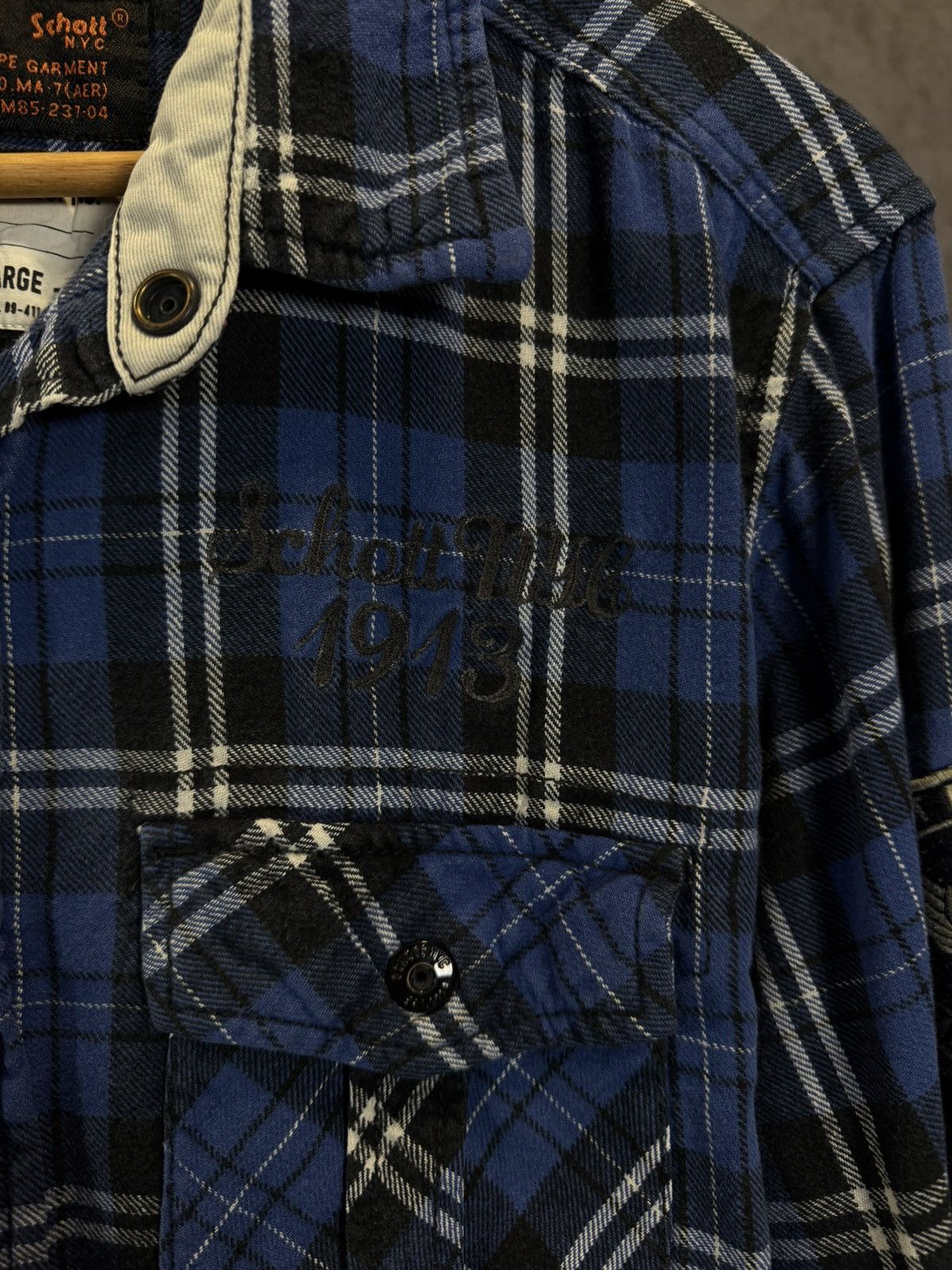 Schott Schott flannel designer shirt Size US M / EU 48-50 / 2 - 3 Thumbnail