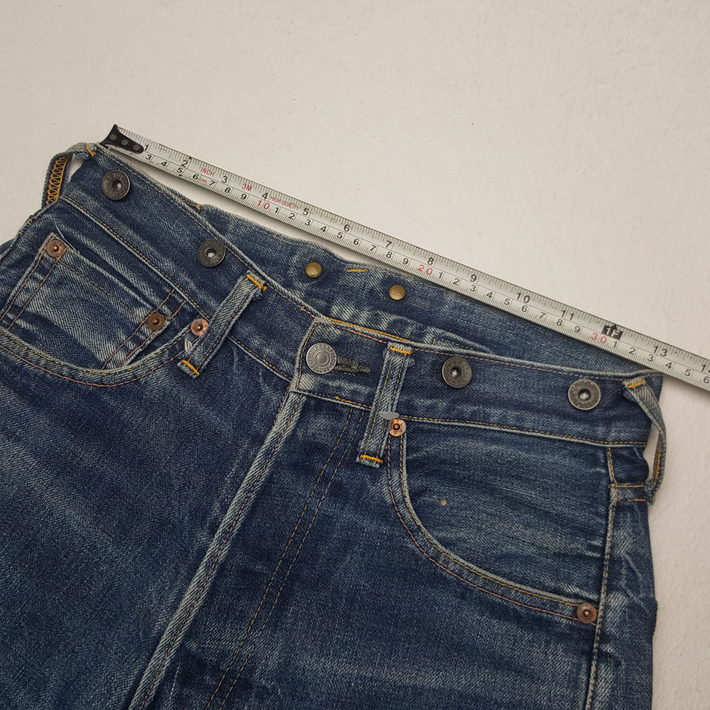 Evisu × Japanese Brand × Vintage Vintage Evis Selvedge Japanese Daicock Custom Denim Jeans Size US 26 / EU 42 - 8 Thumbnail