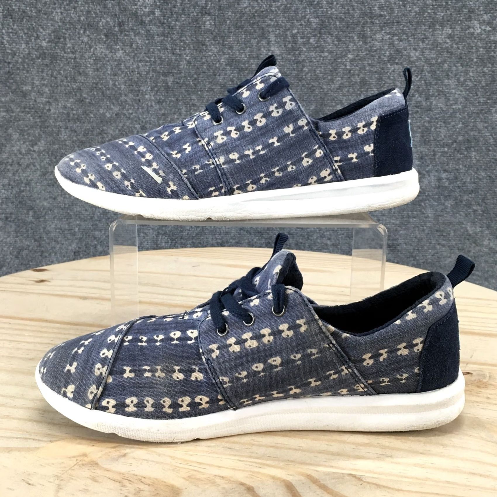 Toms Toms Del Rey Sneakers Womens Shoes 8 Blue Athletic Lace Up Low Top 10010000 Size M / US 6-8 / IT 42-44 - 2 Thumbnail