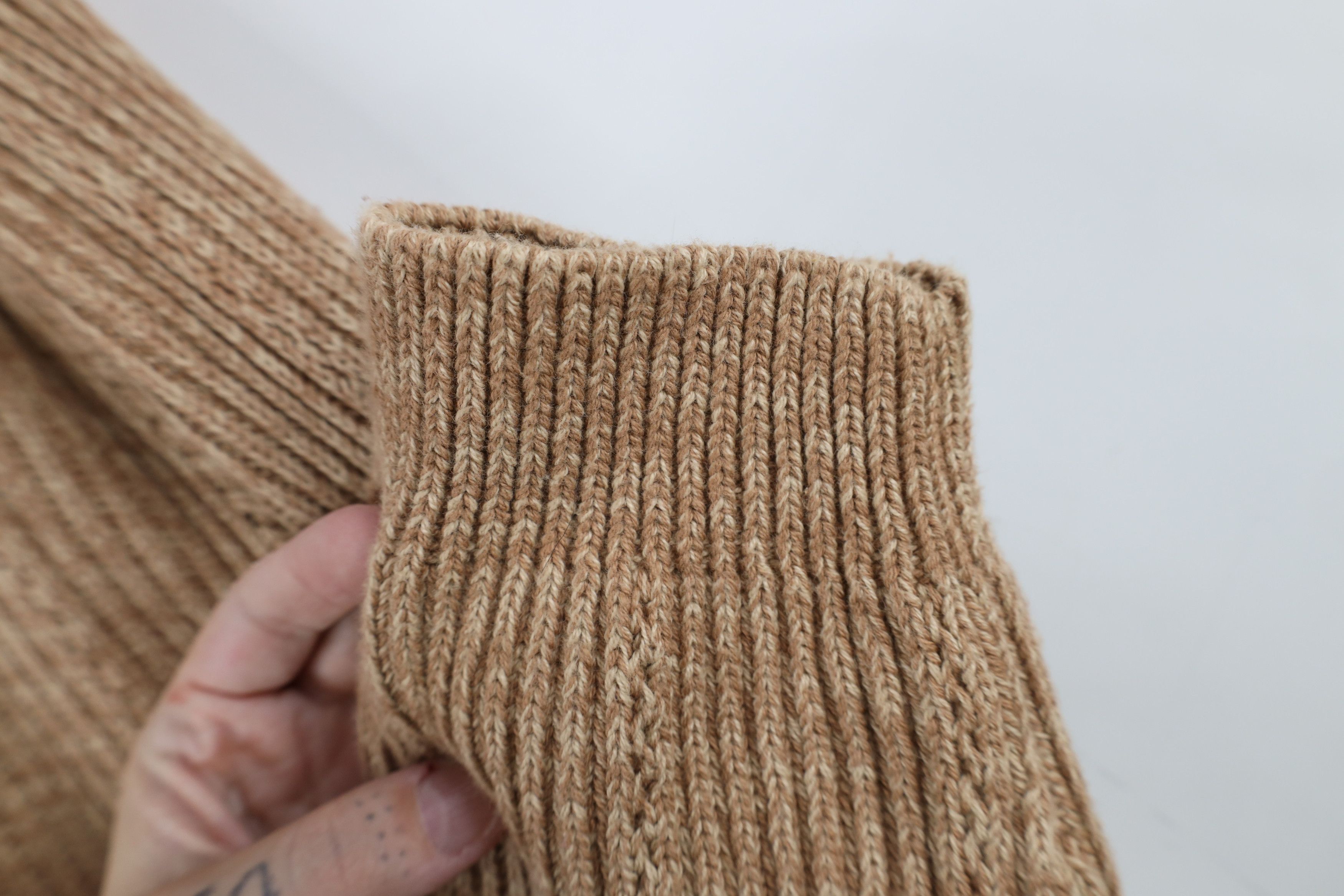 Chaps Vintage Chaps Cotton Ribbed Knit Crewneck Sweater Beige Size US L / EU 52-54 / 3 - 7 Thumbnail