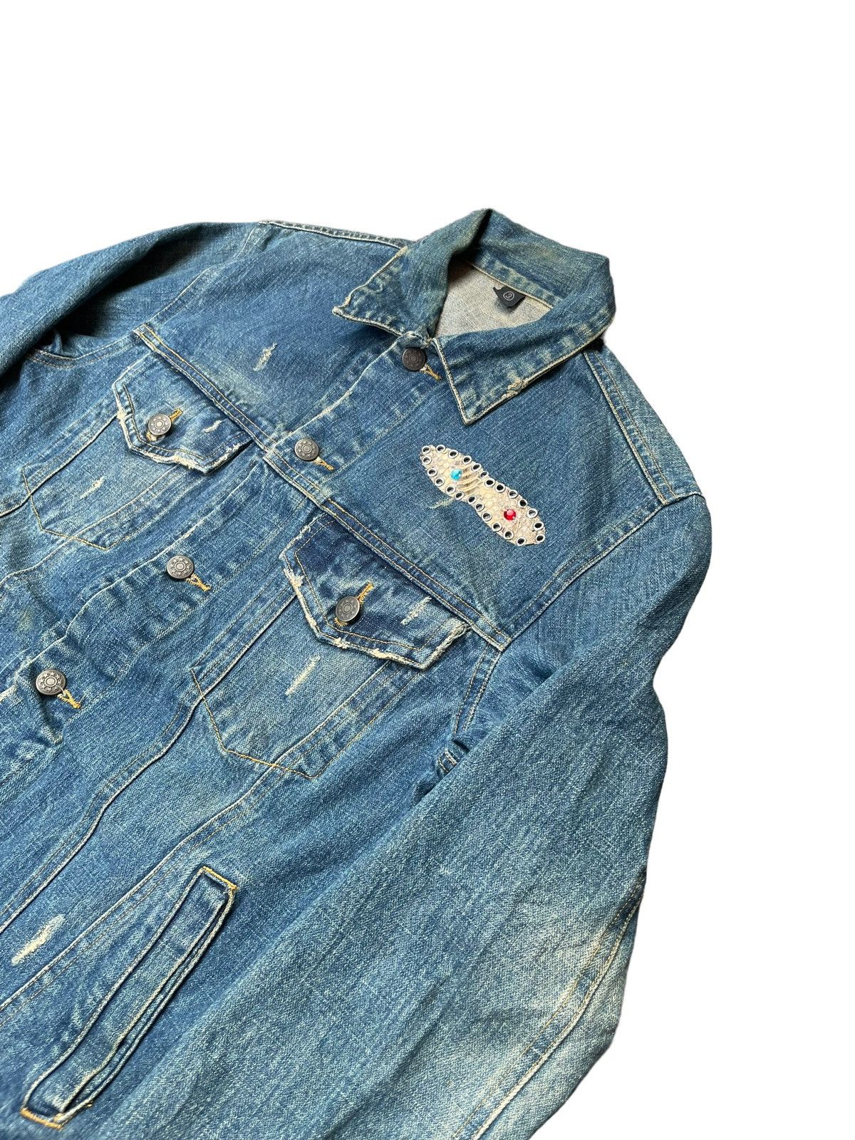Other Japanesse Brand Denim Distresed Jacket Size US M / EU 48-50 / 2 - 2 Thumbnail