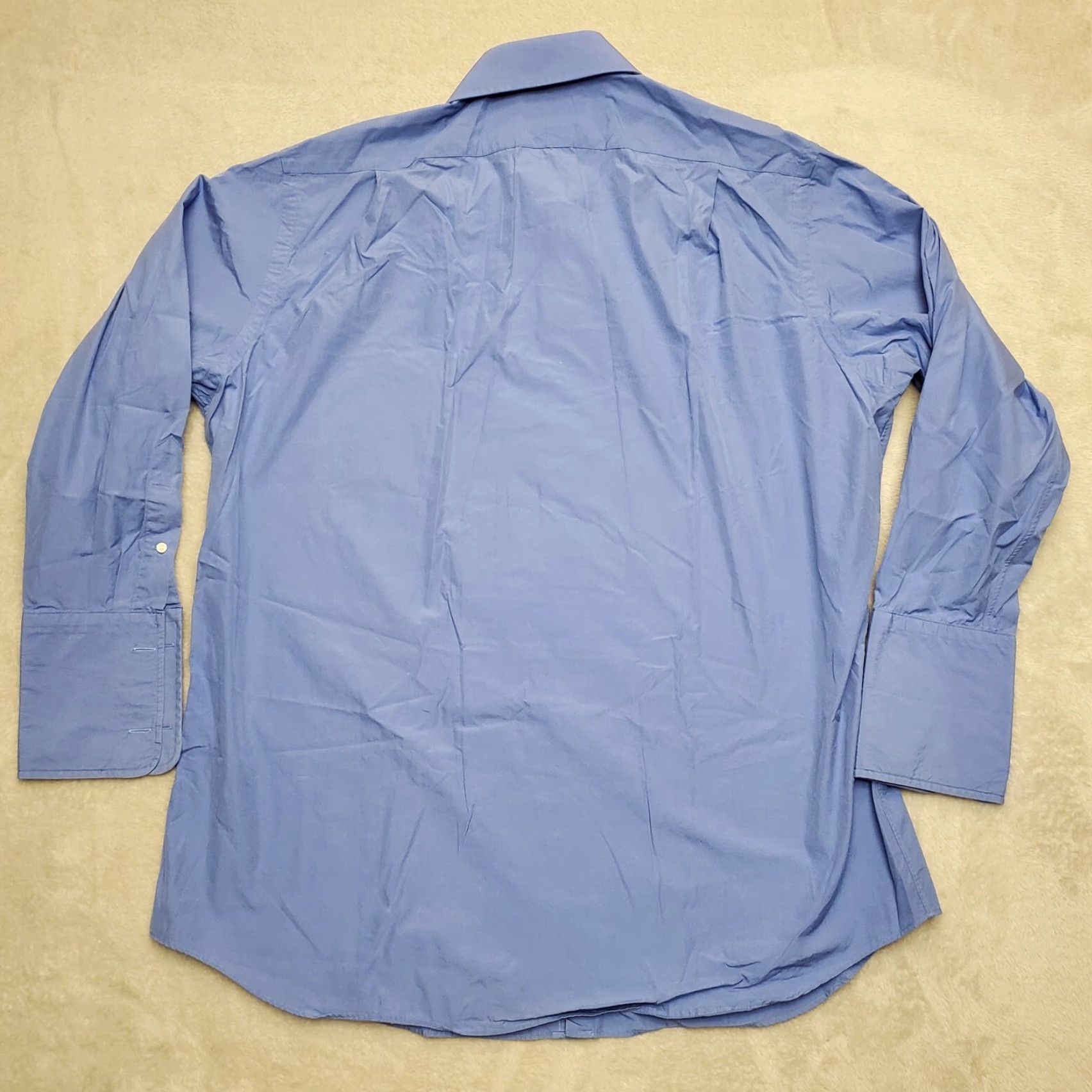 Imperial Paul Fredrick Shirt Mens 16.5 Blue Imperial Two Ply Broadcloth French Cuff Button-Up Long Sleeve Mens Shirt Size US XL / EU 56 / 4 - 6 Thumbnail