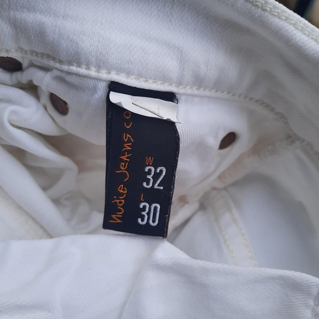 Designer × Nudie Jeans Nudie White Denim Size US 32 / EU 48 - 5 Thumbnail