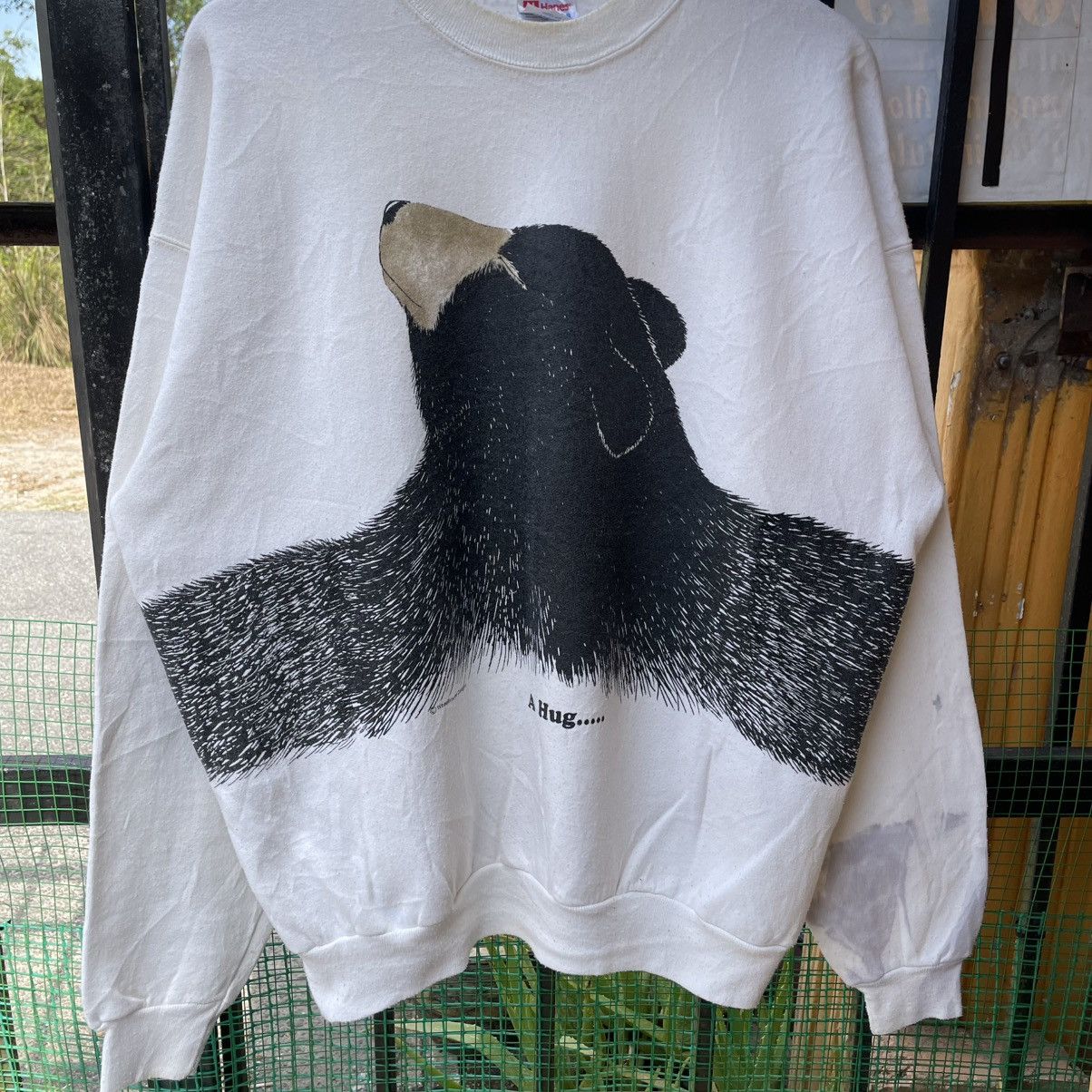 Vintage 🔥Vintage 90s Whellhouse Design The Hug Big Bear Sweatshirts Size US L / EU 52-54 / 3 - 5 Thumbnail