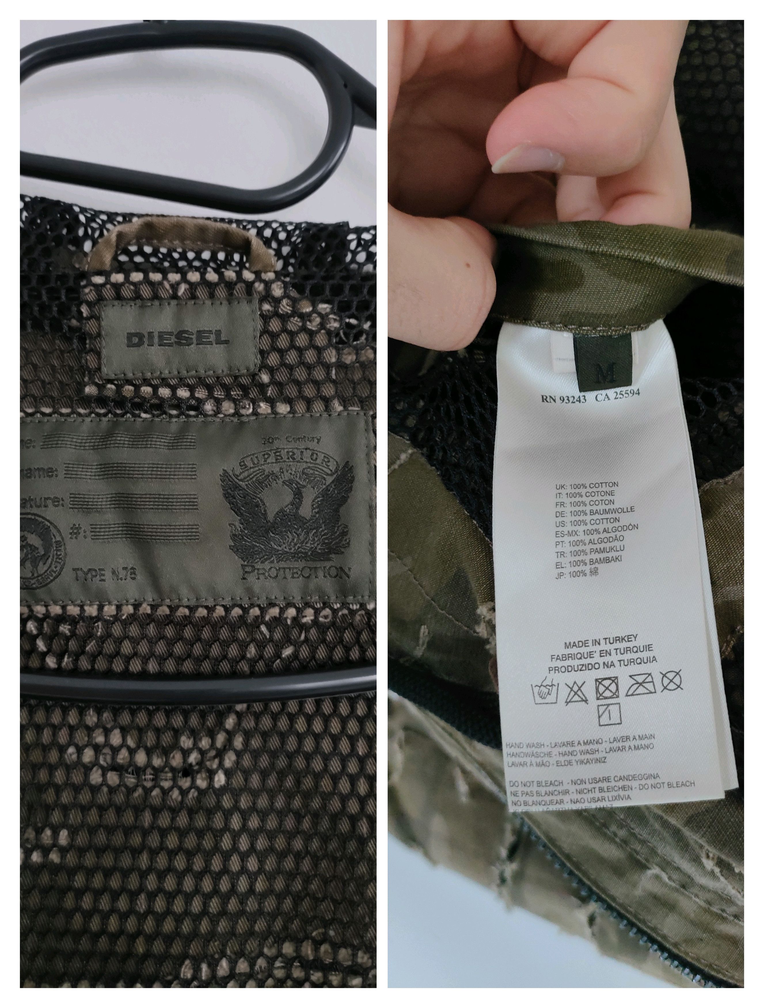 Diesel Diesel 'J-Laser' Laser Cut Camo Hooded Jacket (2010) Size US M / EU 48-50 / 2 - 20 Thumbnail
