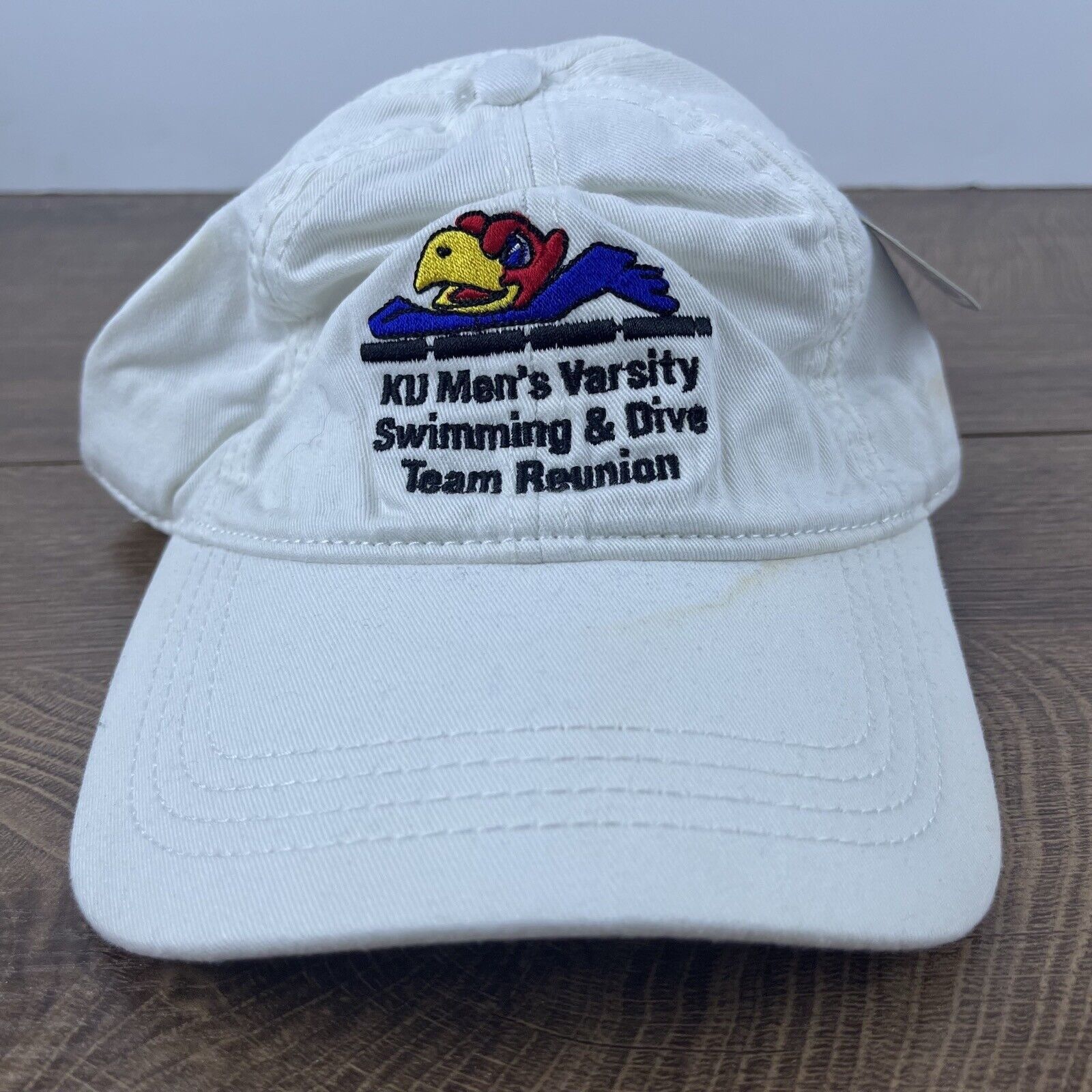 Other Kansas Jayhawks Swimming Dive Hat White Cap Hat Adjustable H Size ONE SIZE - 3 Thumbnail