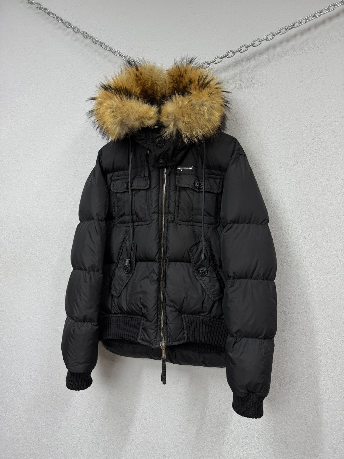 Dsquared2 Dsquared2 Down Puffer Jacket Real Fur Cropped Jacket Size US M / EU 48-50 / 2 - 7 Thumbnail