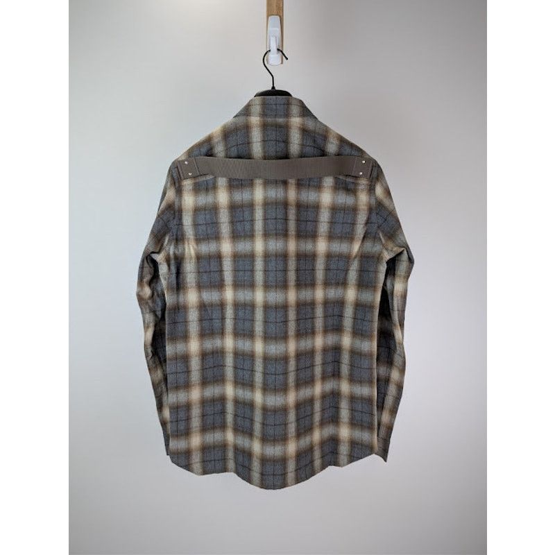 Rick Owens o1rshd1 Plaid Cotton Outershirt in Grey Size US M / EU 48-50 / 2 - 11 Thumbnail