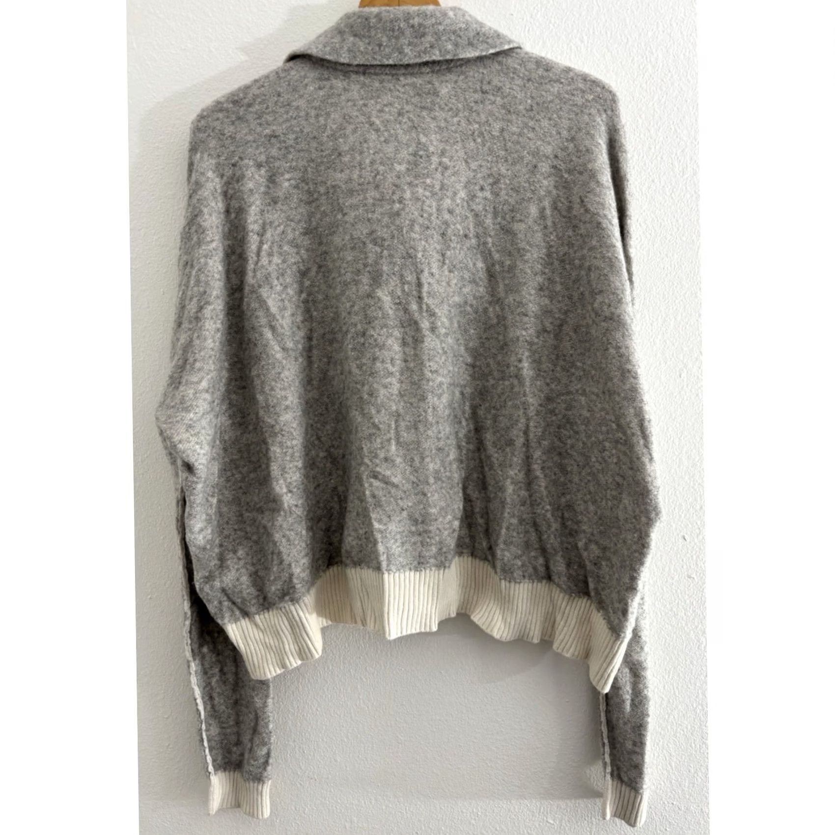 Free People Free People Knit Half Zip Sweater Solid Long Sleeve Alpaca Blend Women Size M Size M / US 6-8 / IT 42-44 - 2 Thumbnail