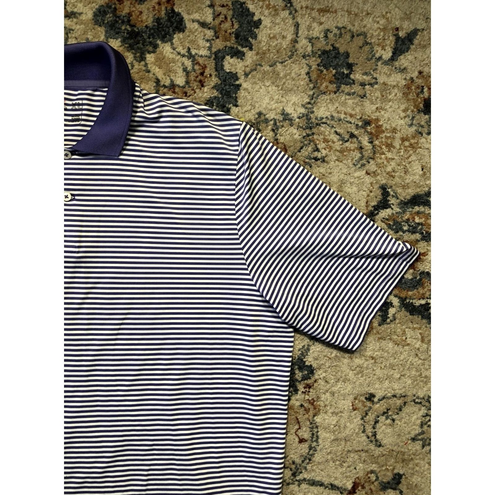 Ralph Lauren Ralph Lauren RLX Polo Shirt Mens XL Purple White Striped Golf Performance Tech"} Size US XL / EU 56 / 4 - 4 Thumbnail