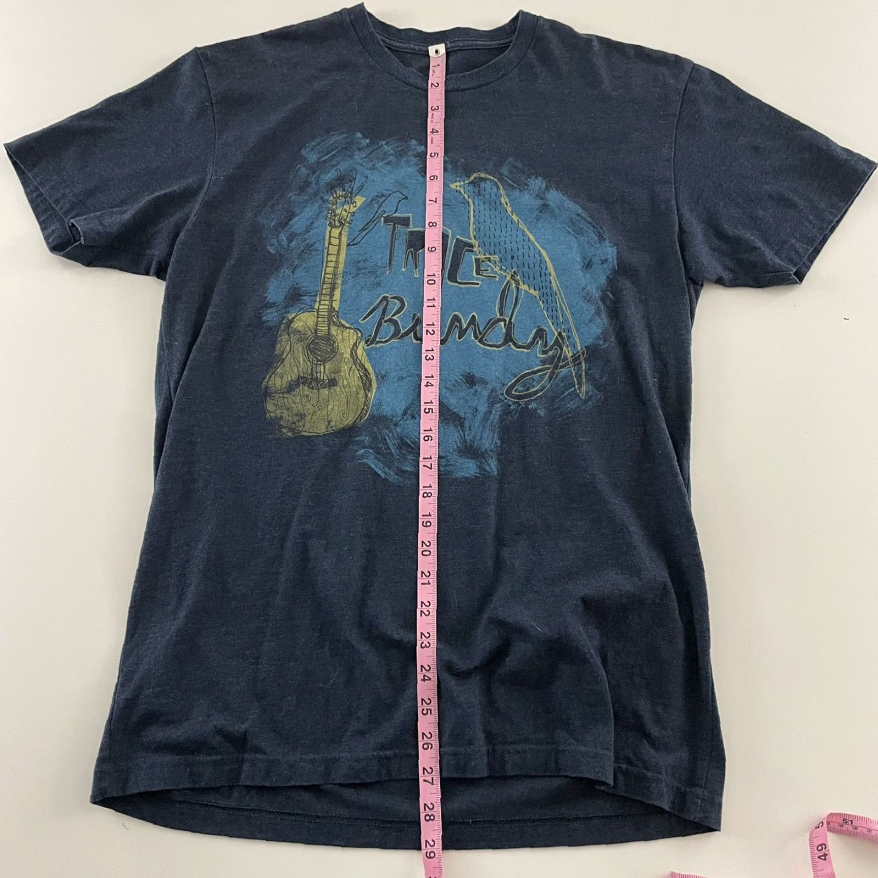 Vintage Trace Bundy Guitar Short Sleeve T Shirt Men XL Blue Size US XL / EU 56 / 4 - 5 Thumbnail