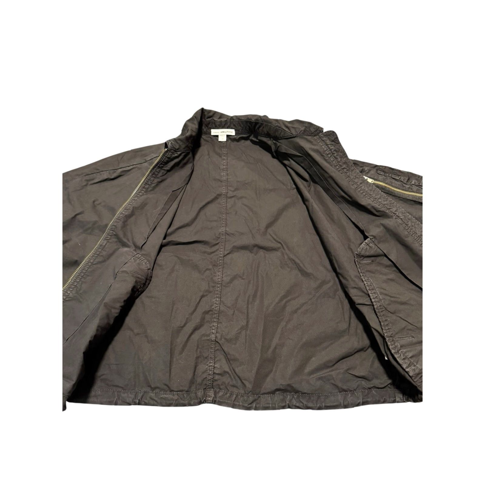 James Perse JAMES PERSE Bomber Jacket Womens Size 0 Black Zip Long Sleeve Utility Casual JACKET Size XS / US 0-2 / IT 36-38 - 6 Thumbnail