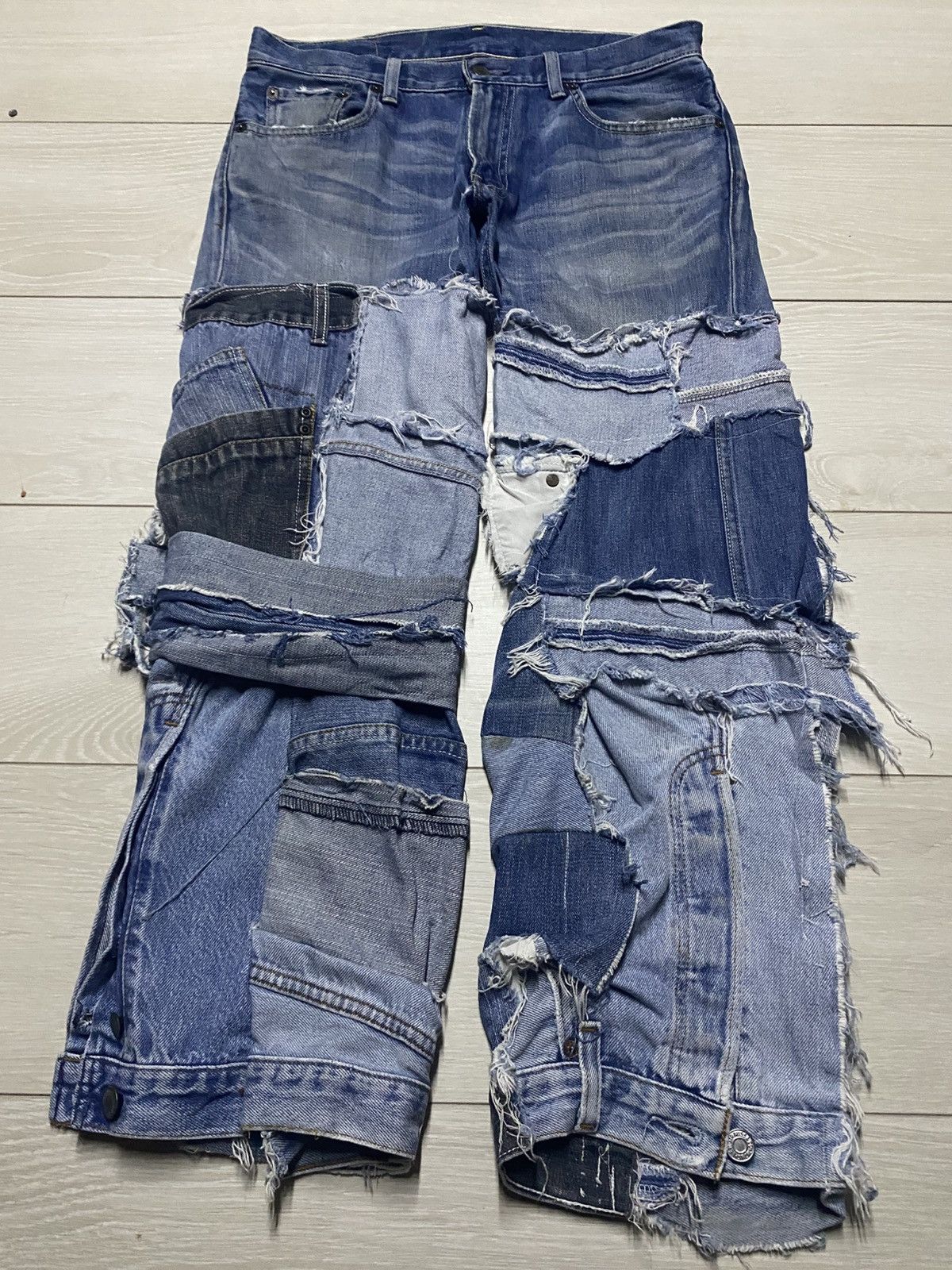 Levi's Crazy Levis 502 Sashiko Bro Patches Custom Jeans Size US 32 / EU 48 - 1 Thumbnail