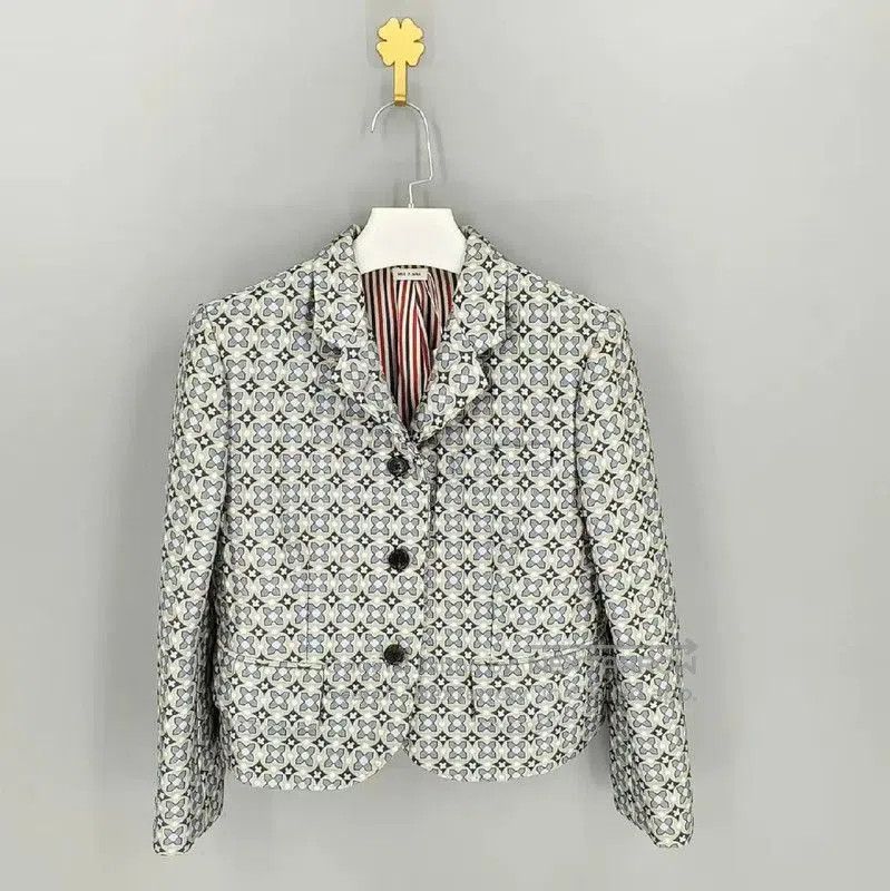 Thom Browne Gray Women's Jacket Size S .