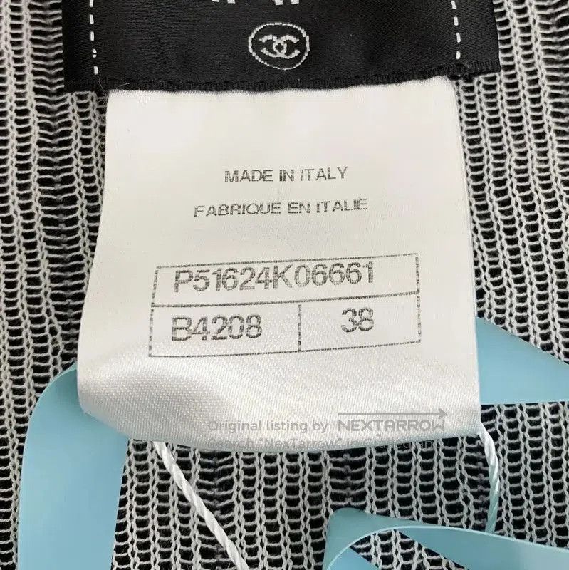 Chanel Chanel Black Cotton Dress with White Accents . Size S / US 4 / IT 40 - 6 Thumbnail