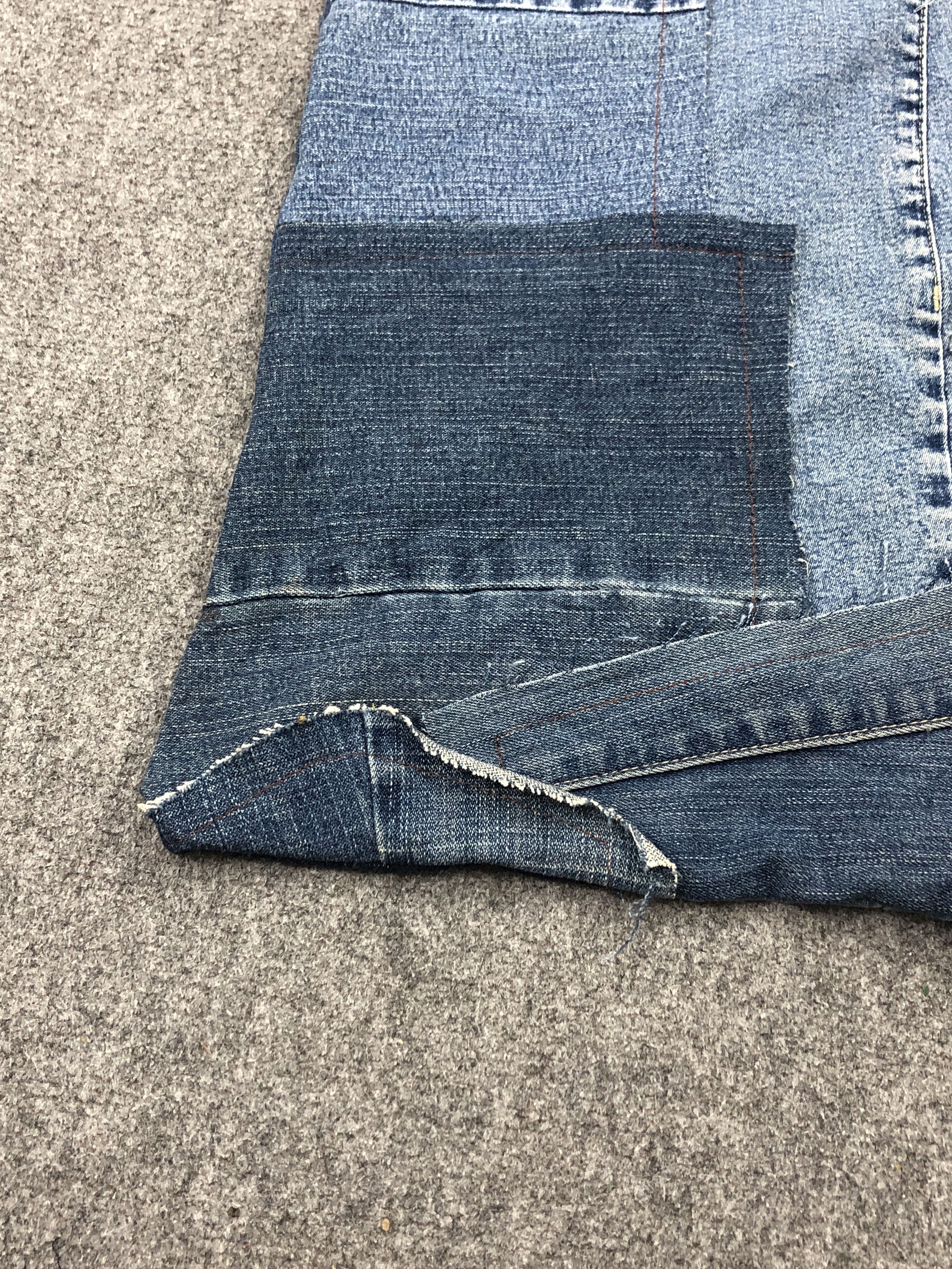Japanese Brand Vintage Japanese Brand Jeans Upcycle Totebag BG0155 Size ONE SIZE - 7 Thumbnail