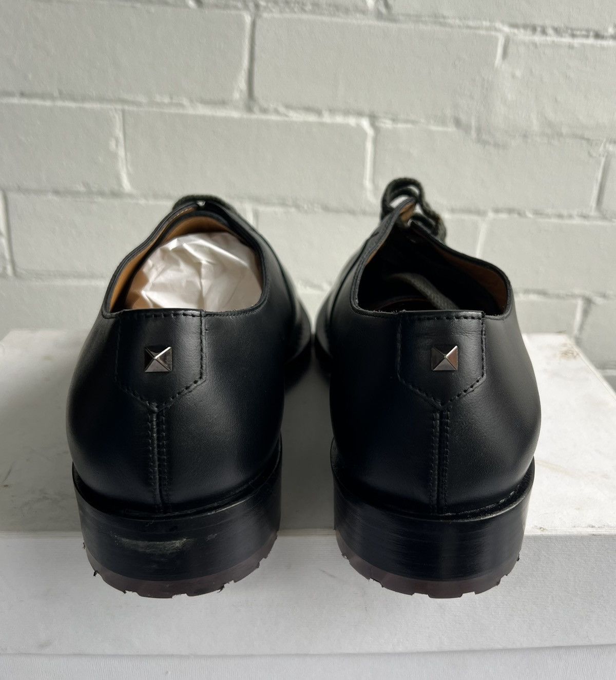 Valentino Valentino green and black shoe in leather Size US 10 / EU 43 - 6 Thumbnail
