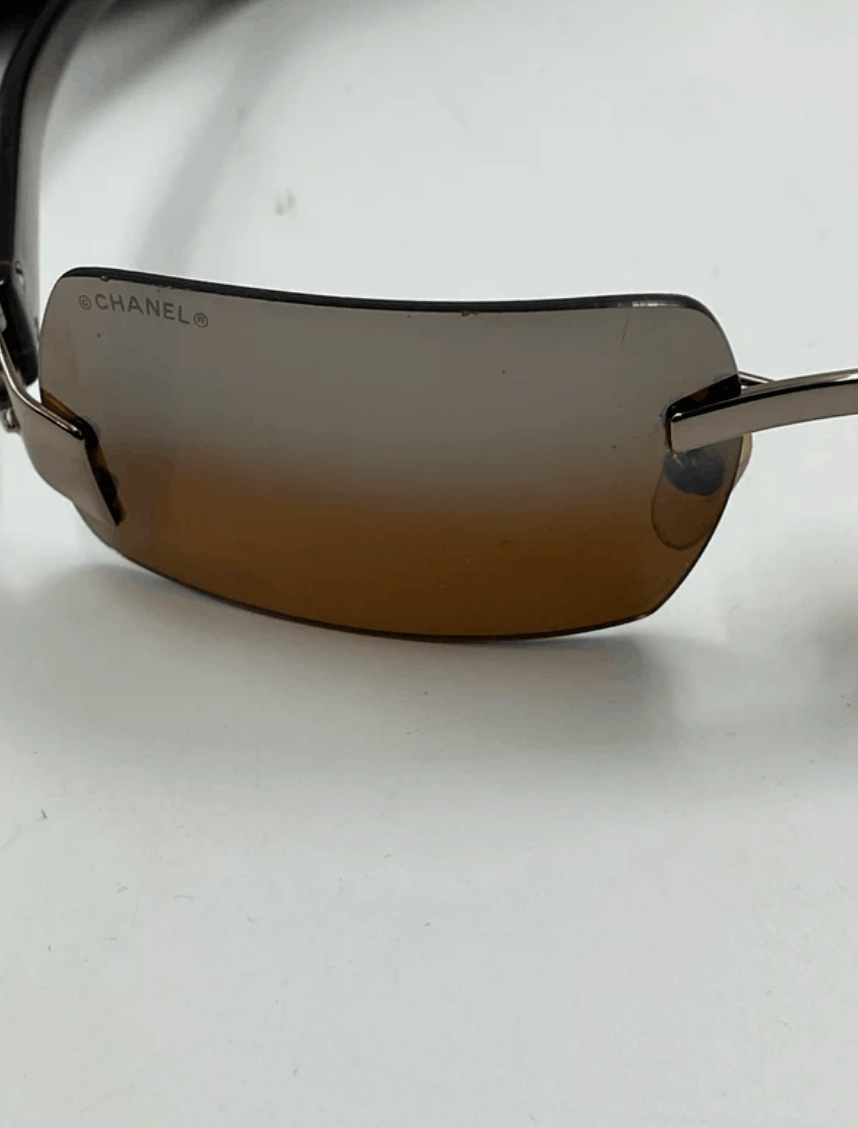 Chanel CHANEL Sunglasses 4048 Rimless Rhinestone 4017 Shields RI832 Size ONE SIZE - 10 Thumbnail