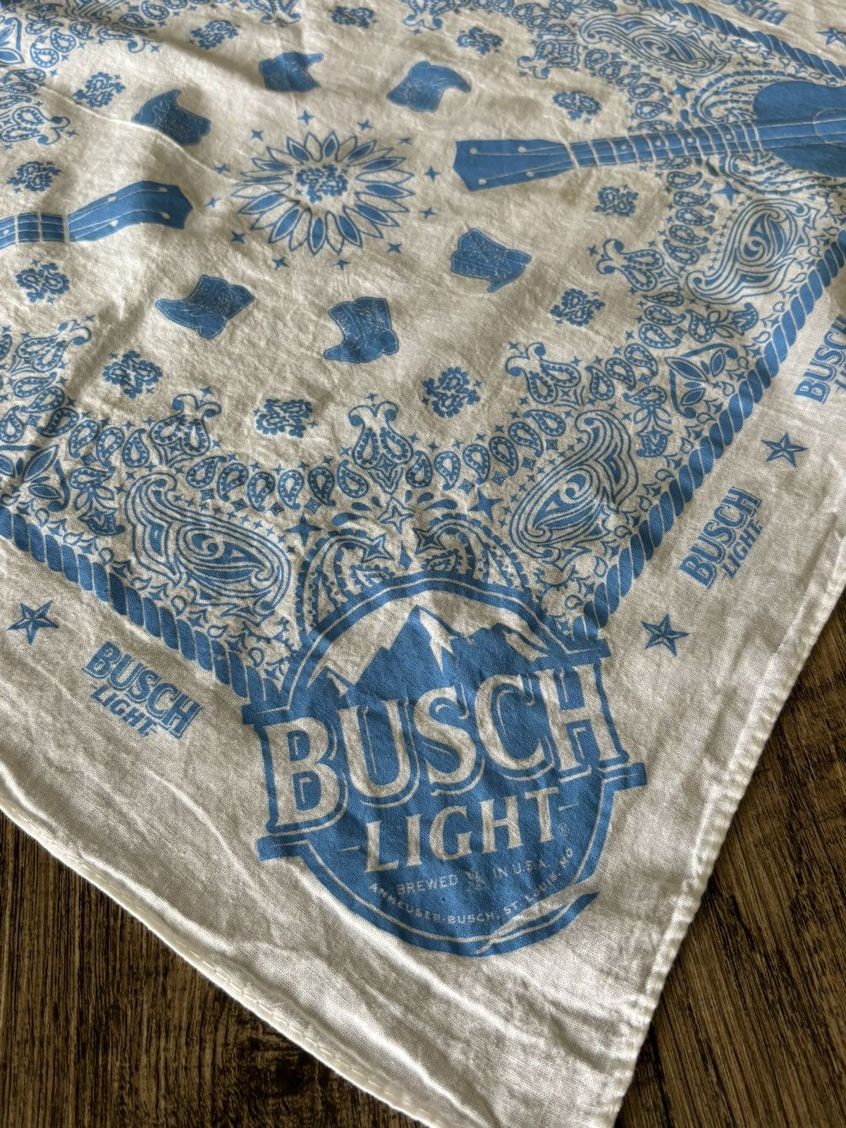 Vintage Vintage Busch Light Beer Bandana Size ONE SIZE - 2 Thumbnail