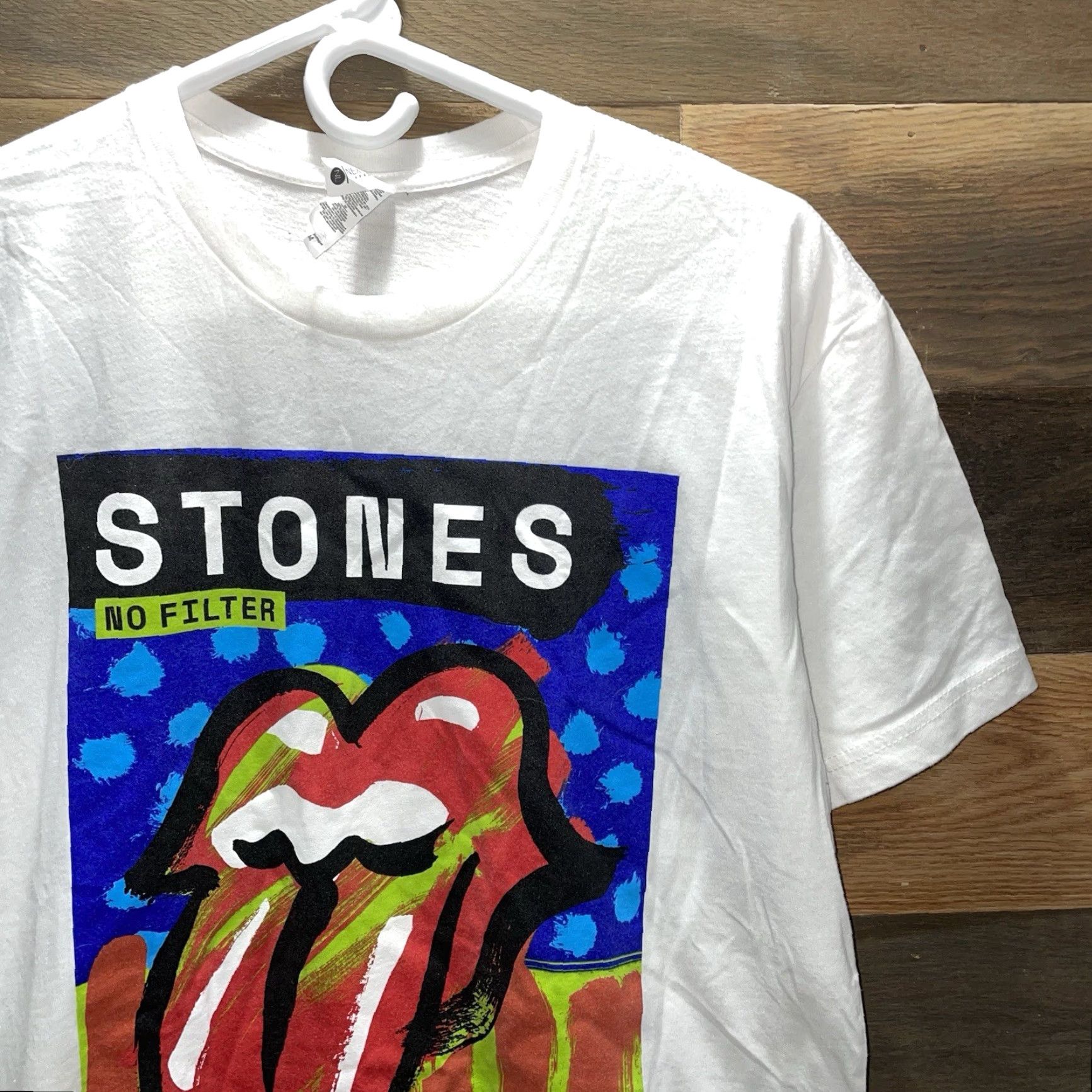 Next Level Next Level T-Shirt Mens Size M White Cotton Blend Graphic Tee Rolling Stones Size US M / EU 48-50 / 2 - 2 Thumbnail