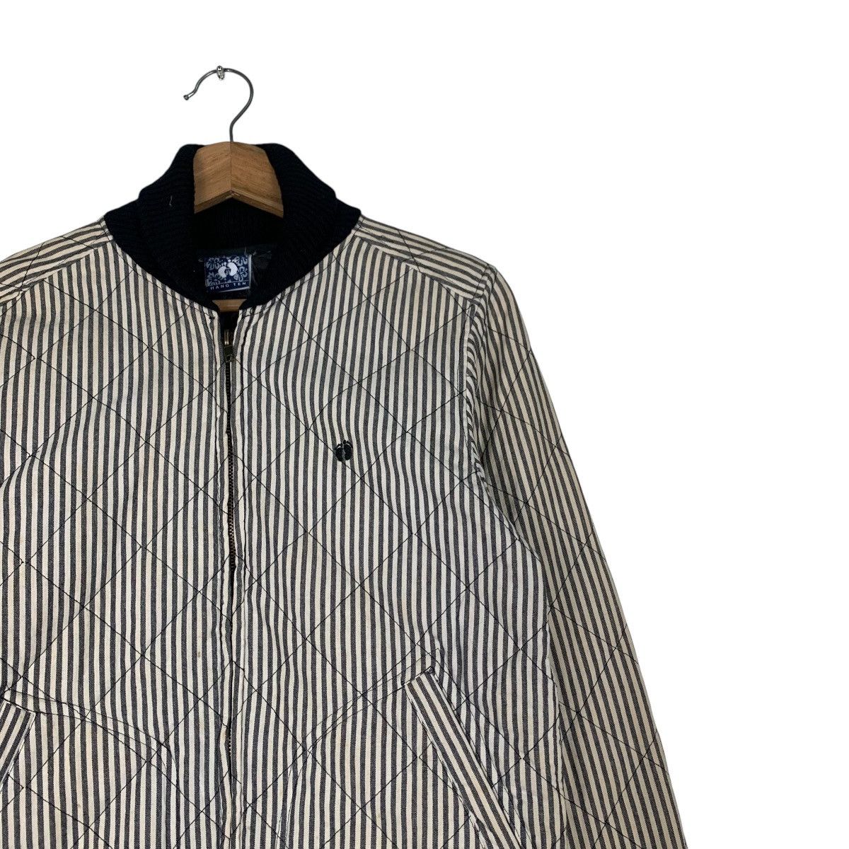 Hang Ten HANG TEN Hickory Stripe Quilted Bomber Jacket #1268-C57 Size US M / EU 48-50 / 2 - 5 Thumbnail