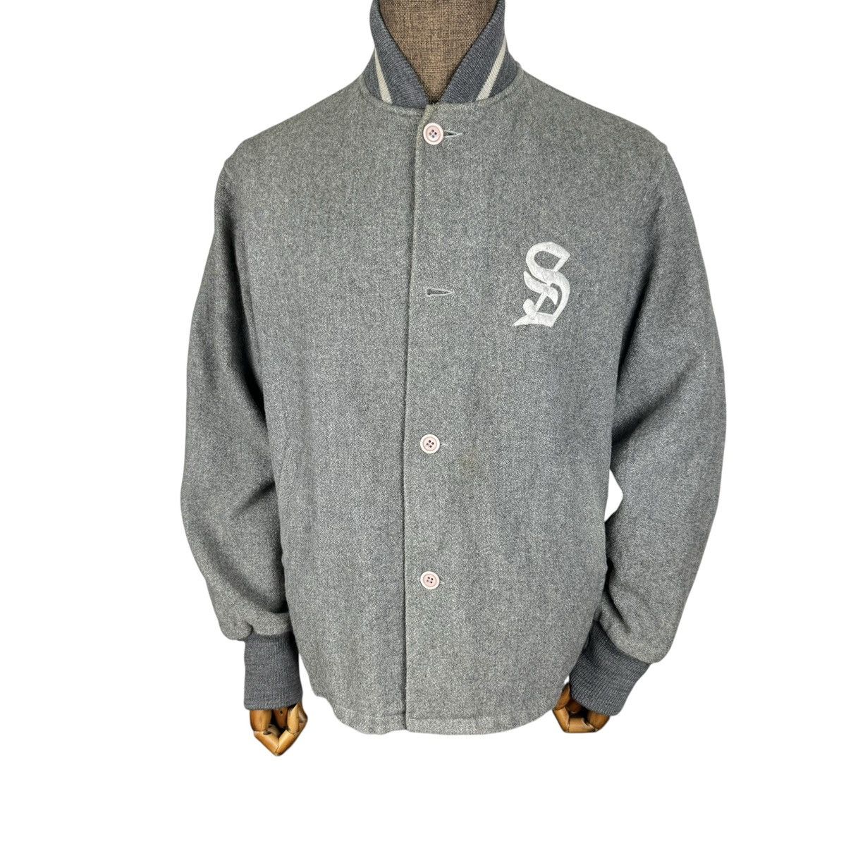 🔥VINTAGE SUPREME WOOL CAPITAL S VARSITY JACKET