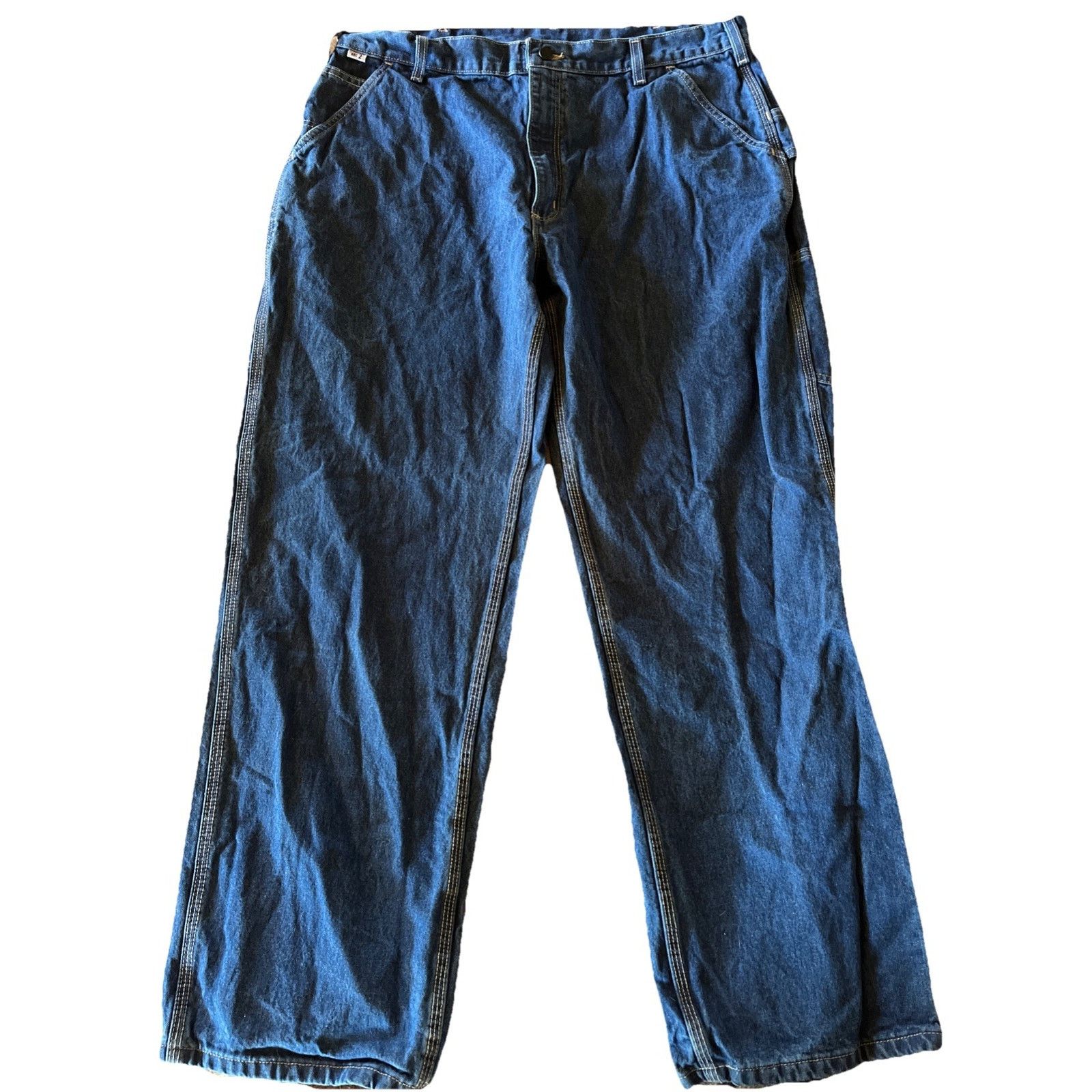 Carhartt Carhartt Flame Resist Jeans Men’s 38x32 Denim Blue Dark Wash Size US 38 / EU 54 - 1 Thumbnail