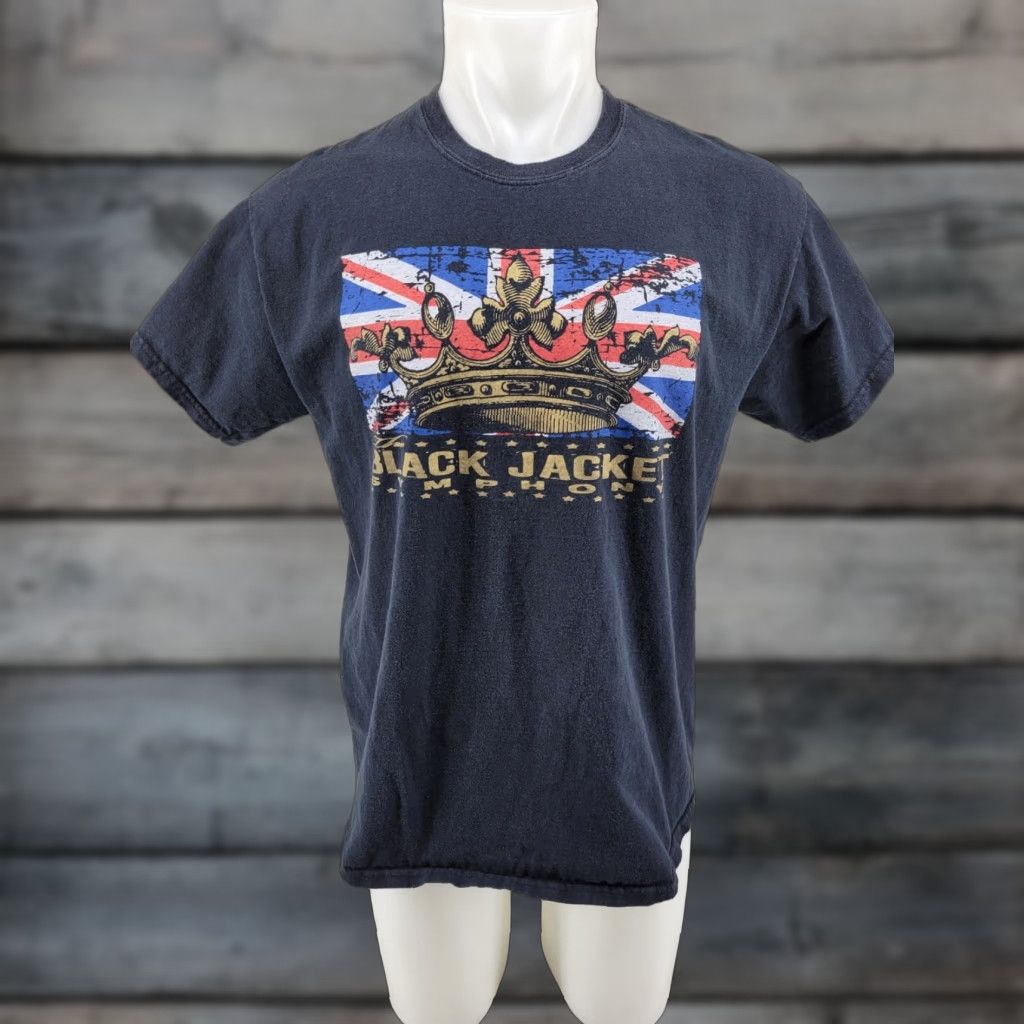 Gildan Faded The Black Jacket Symphony Crew Shirt Black Short Sleeve Crown Design Shirt Mens M Black Crown Design 90s Theme Crew T-Shirt Gildan Size US M / EU 48-50 / 2 - 1 Thumbnail