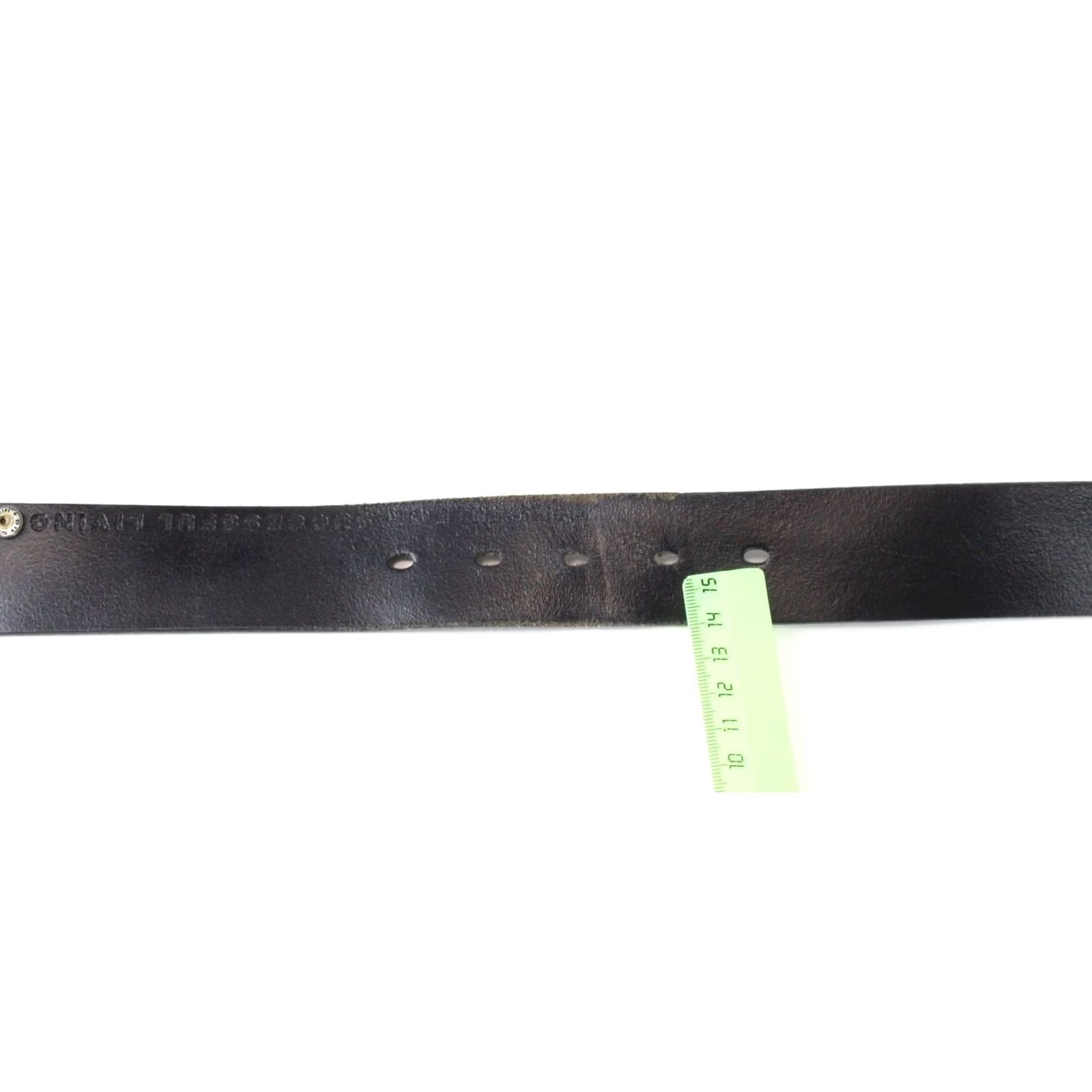 Diesel Diesel B-Thre Belt Men's 95 CM Cow Leather Silver Buckle Black Size ONE SIZE - 7 Thumbnail