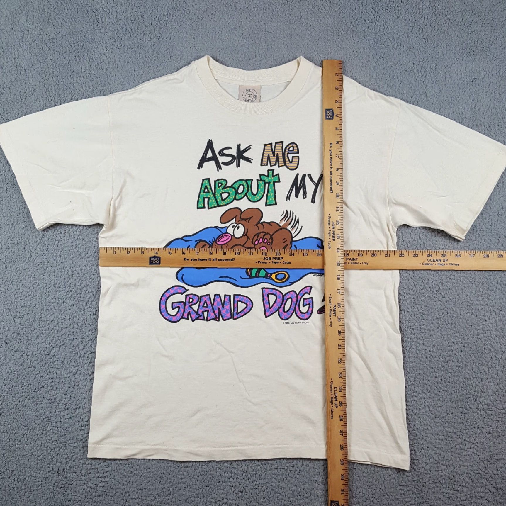 Vintage VINTAGE 90s Cartoon Dog T-Shirt Mens Large White Cotton Retro Funny Puppy Comics Y2K Size US L / EU 52-54 / 3 - 8 Thumbnail