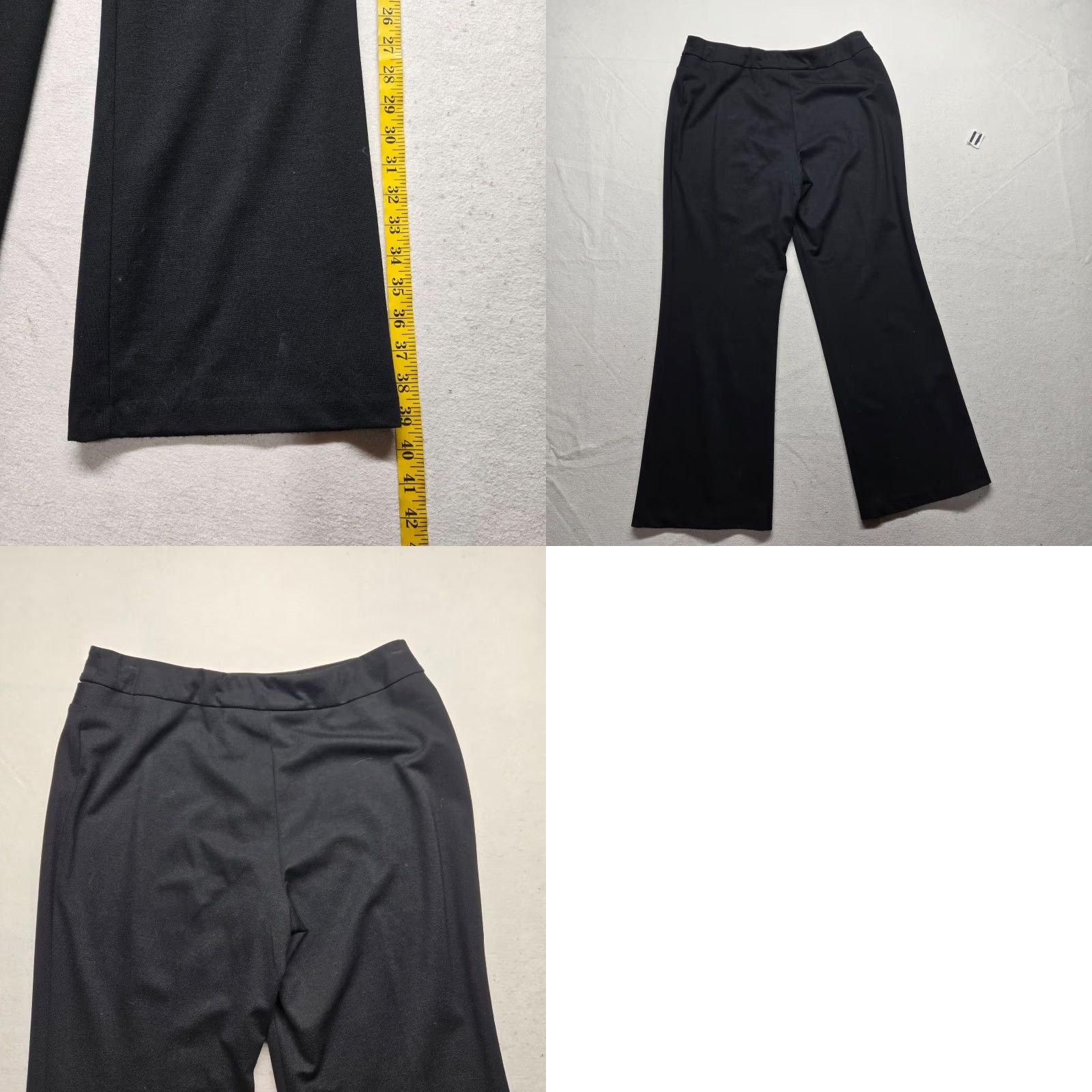 Vintage New York & Company Pants Black Elastic Waist Adult Women PL Petite Large Knit Flat Front Straight Inseam 29 in Dress Pants Size 36" / US 14 / IT 50 - 8 Thumbnail