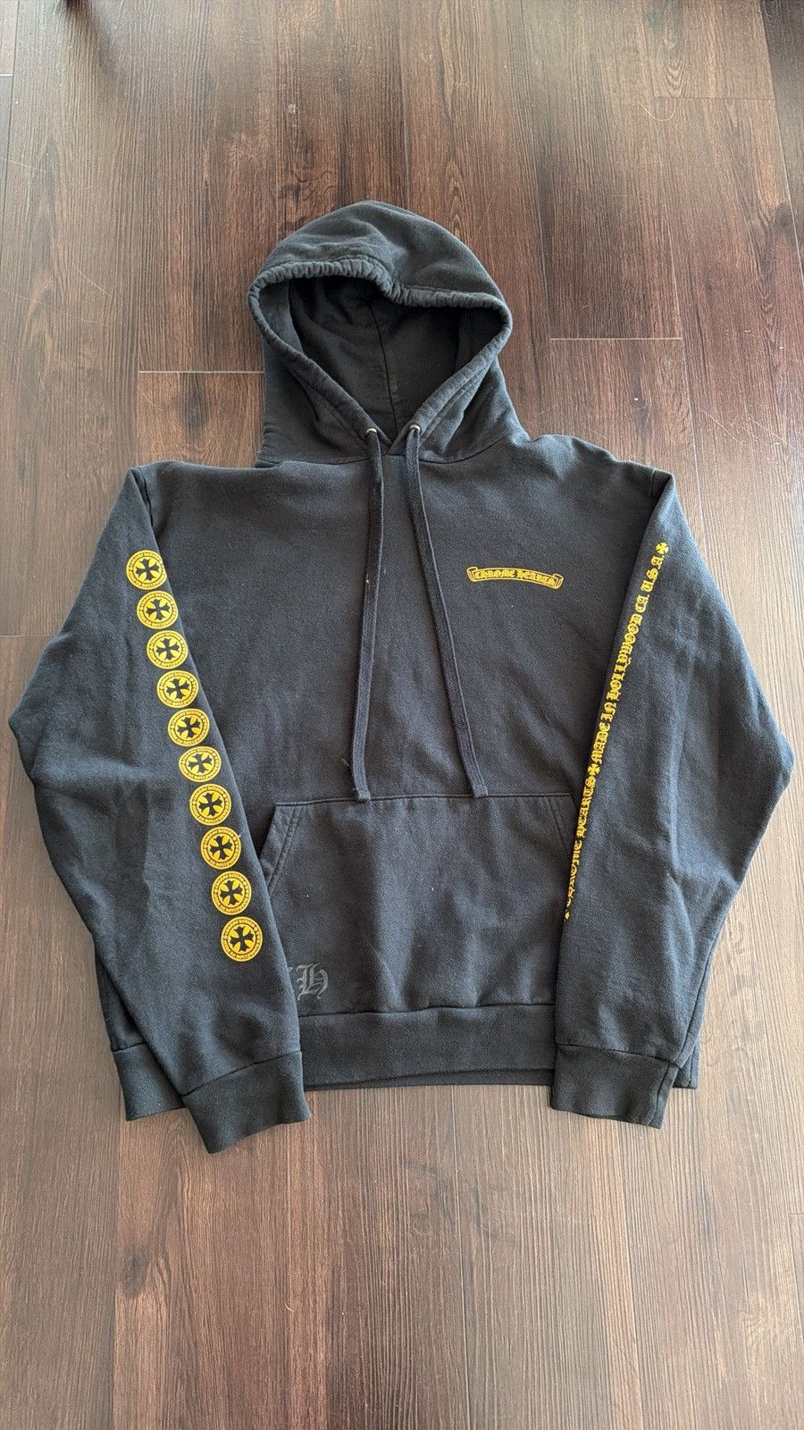 Chrome Hearts Chrome Hearts Cross Plus Yellow Logo Black Hoodie Size US M / EU 48-50 / 2 - 1 Thumbnail