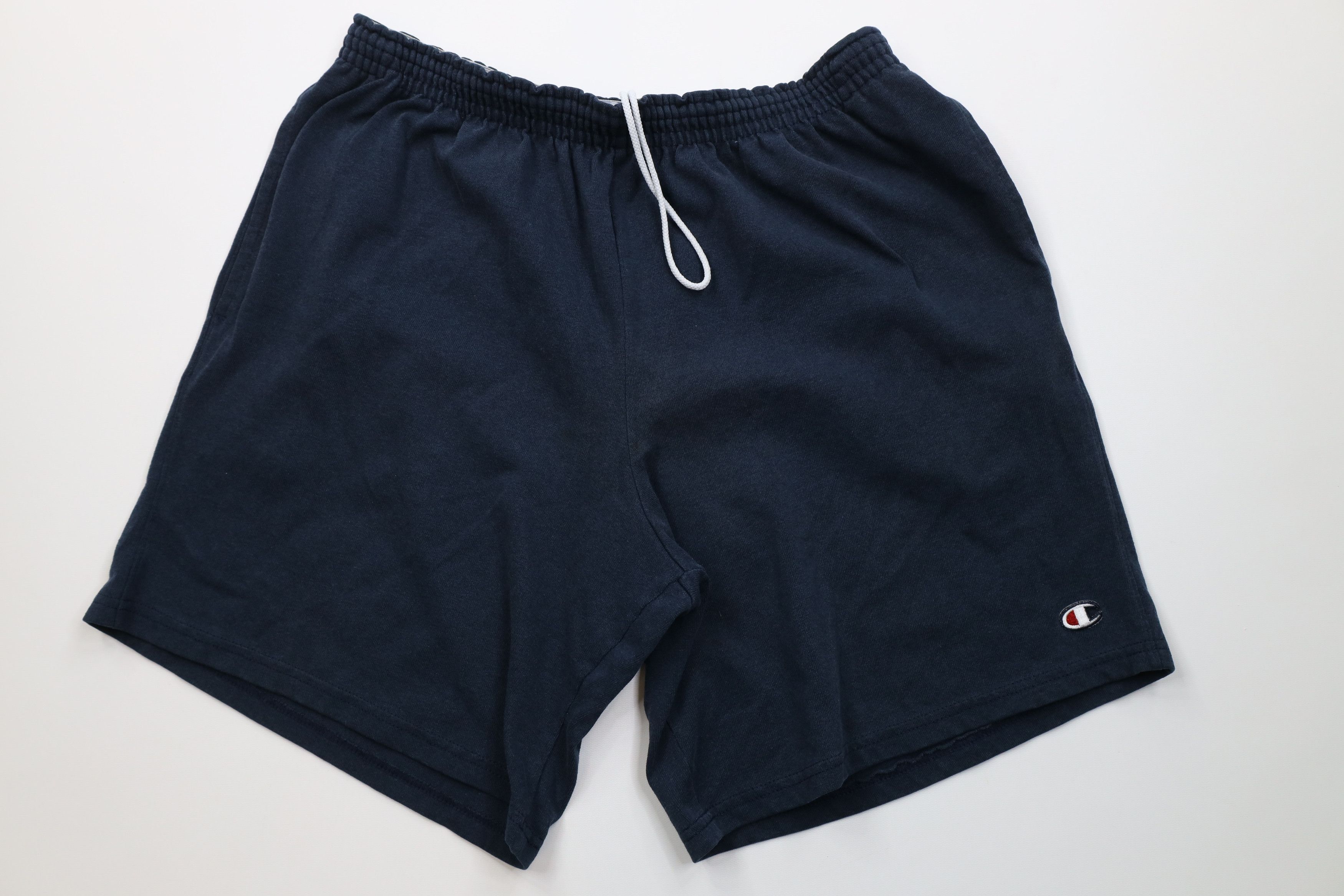 Champion Vintage Y2K Champion Heavyweight Above Knee Dad Shorts Blue Size US 34 / EU 50 - 1 Thumbnail