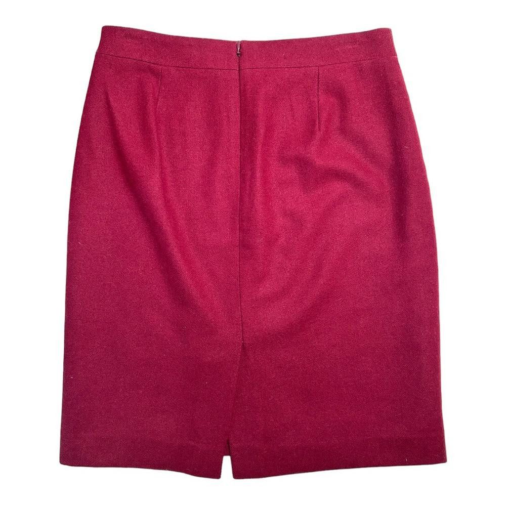 J.Crew J. Crew l The Pencil Skirt Wool Maroon Skirt Size 4 Size 27" / US 4 / IT 40 - 3 Thumbnail