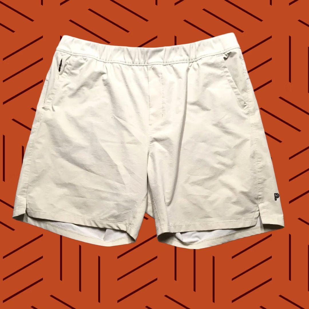 Vintage Public Rec Public Rec Performance Shorts Men 40 Beige 7" Pockets Athleisure Basic Relaxed 7 in Inseam Beige Men 40 Athletic Logo Sports Size US 40 / EU 56 - 1 Thumbnail