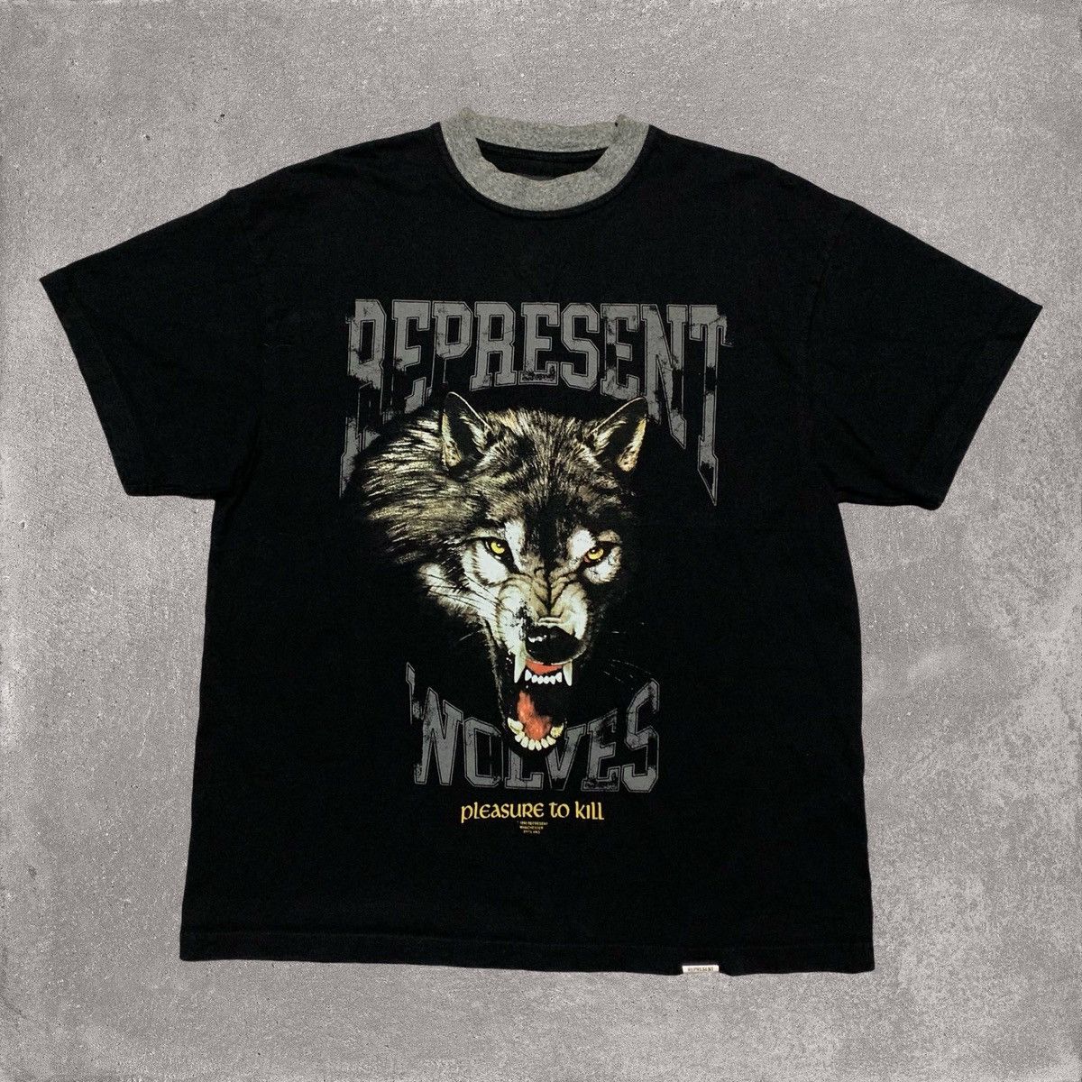 Represent XS Wolves Jet Black Tee Pleasure To Kill