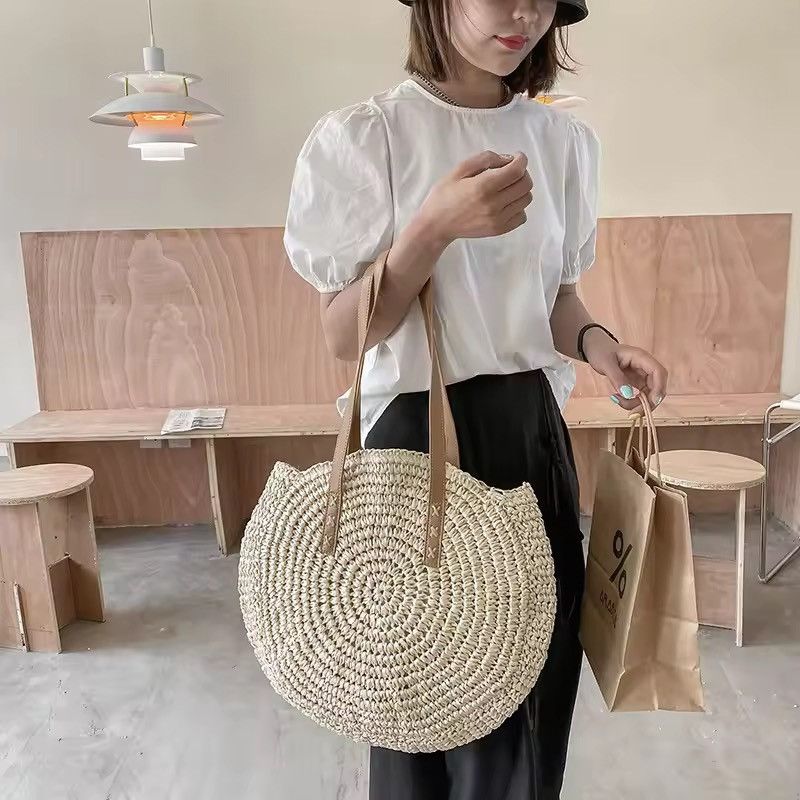 Japanese Brand × Vintage Summer Round Woven Beach Shoulder Bag Size ONE SIZE - 2 Thumbnail