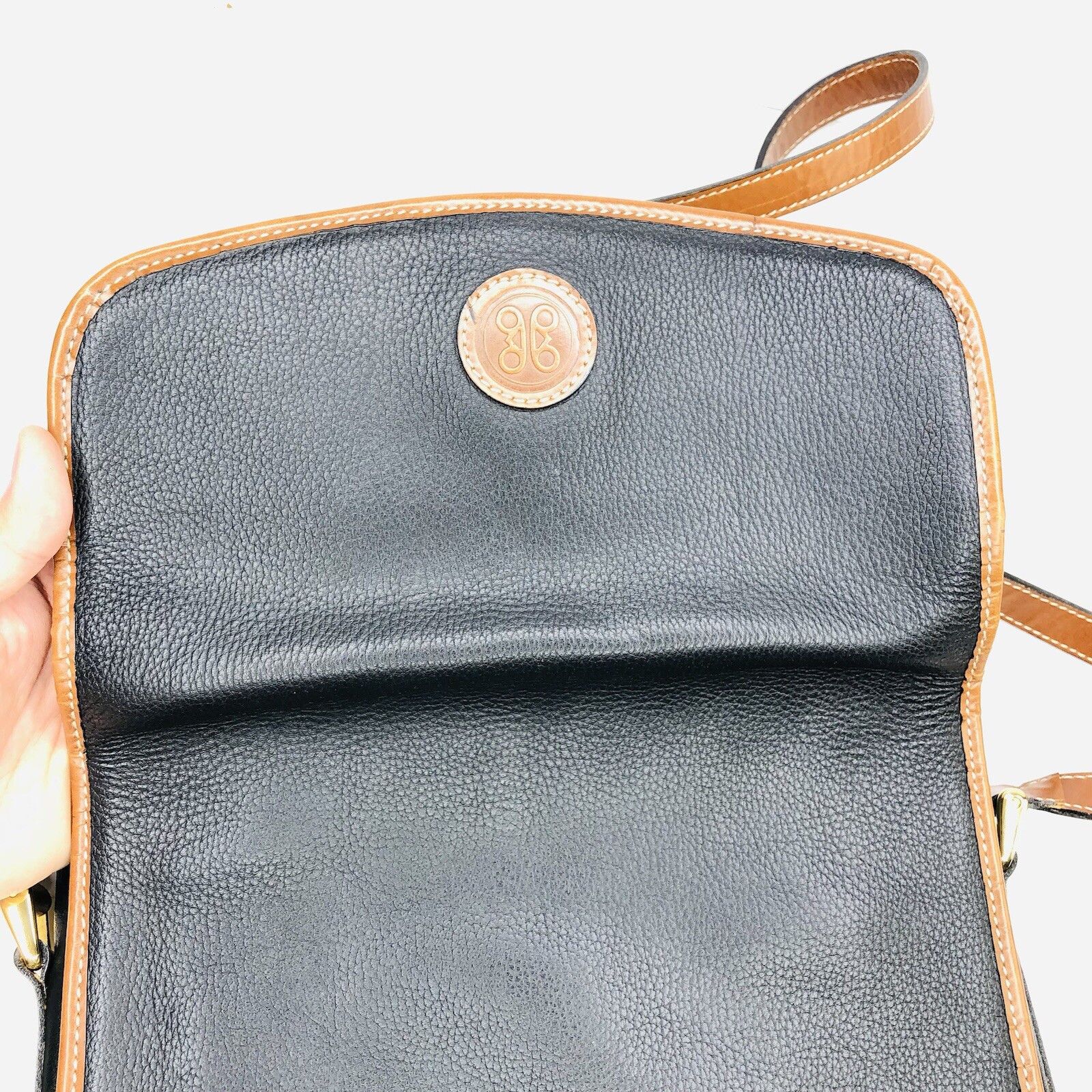 Other Vtg Dé-Roman UK Leather Purse Black Brown crossbody bags Size ONE SIZE - 18 Thumbnail