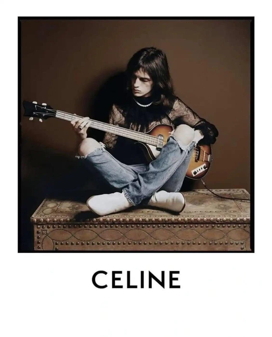 FW20 Celine knee blowout Hedi Slimane union wash jeans 29