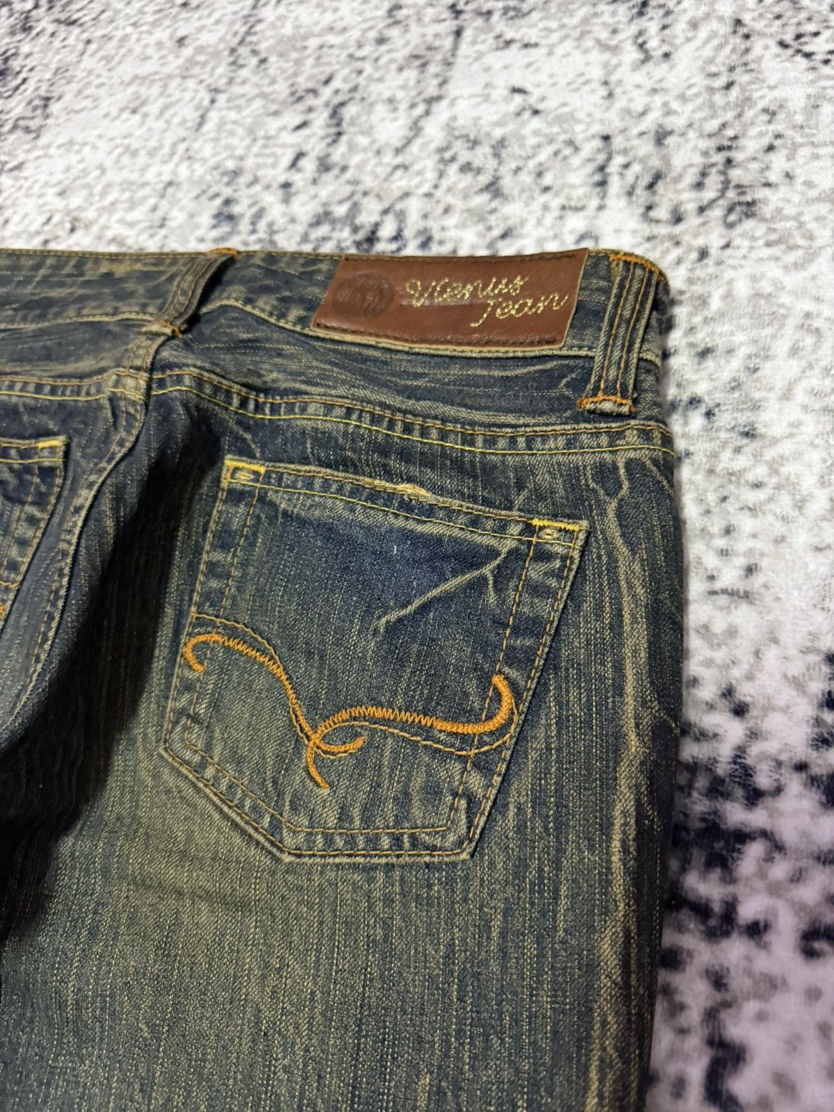 Junya Watanabe Vintage Edwin Venus Mud Wash Studded Flare Jeans Low Rise Size US 28 / EU 44 - 14 Thumbnail