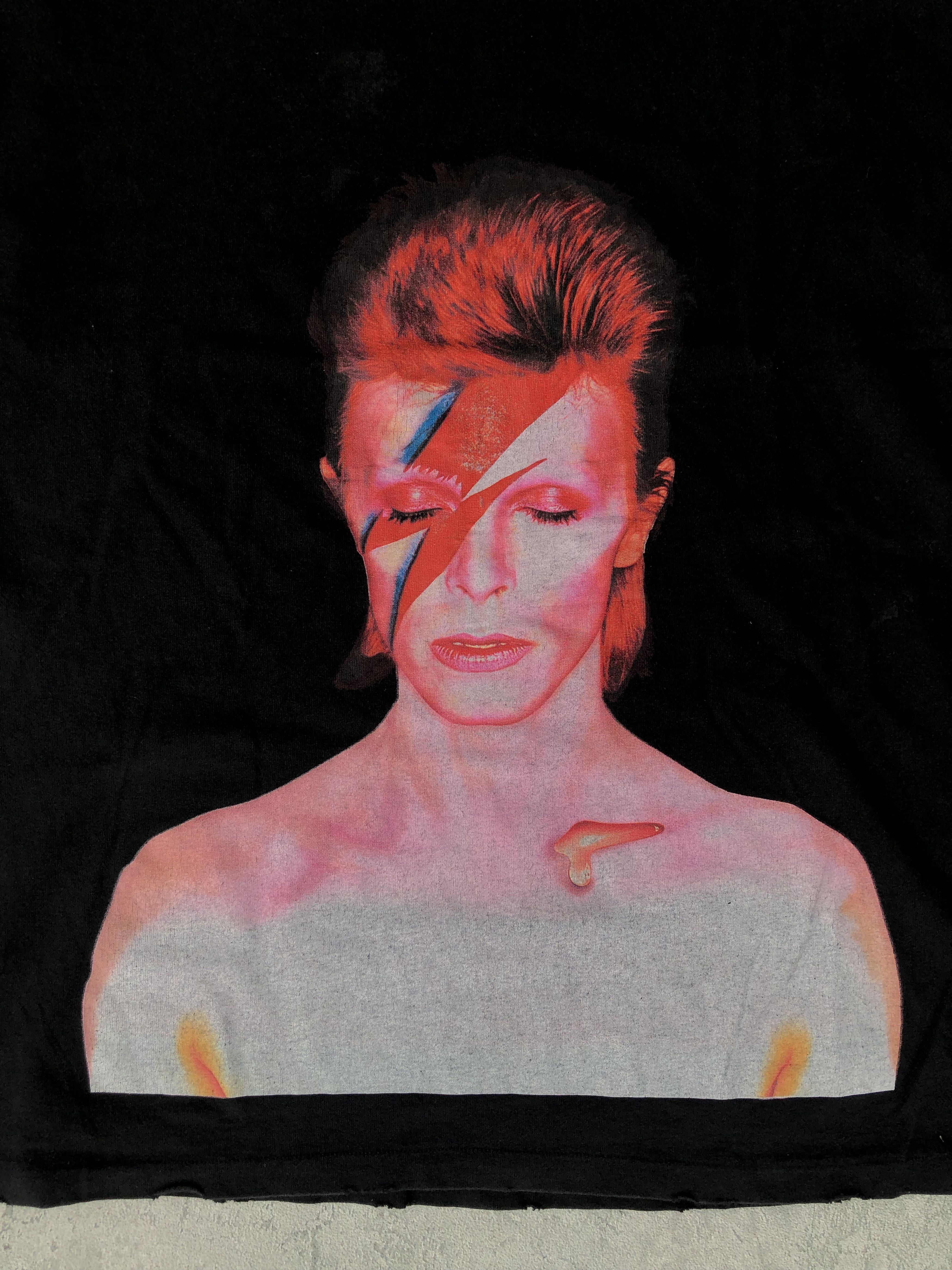 Ih Nom Uh Nit Black David Bowie Distressed Oversized Tee Ih Nom Uh Nit Size US XL / EU 56 / 4 - 8 Thumbnail