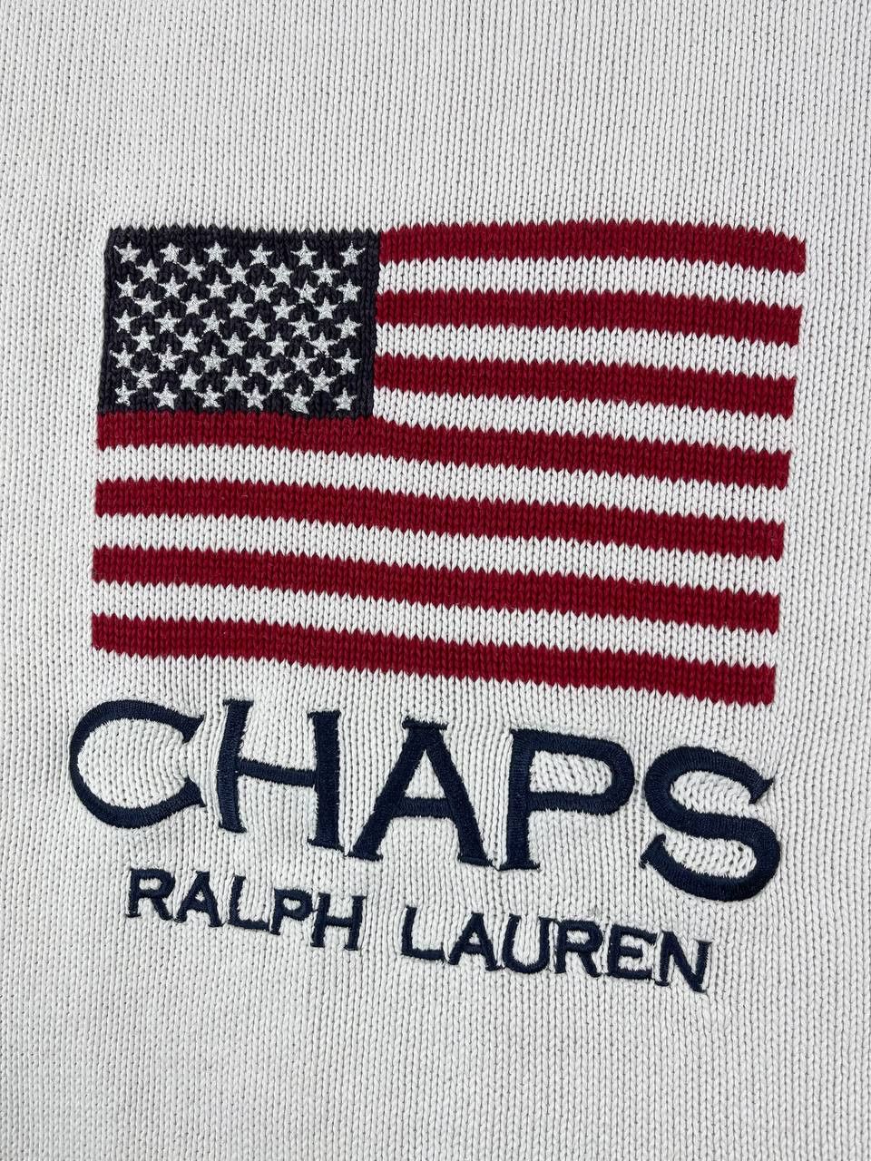 Polo Ralph Lauren Chaps Ralph Lauren USA Flag Sweater Knit Crewneck Size M Size US M / EU 48-50 / 2 - 2 Thumbnail