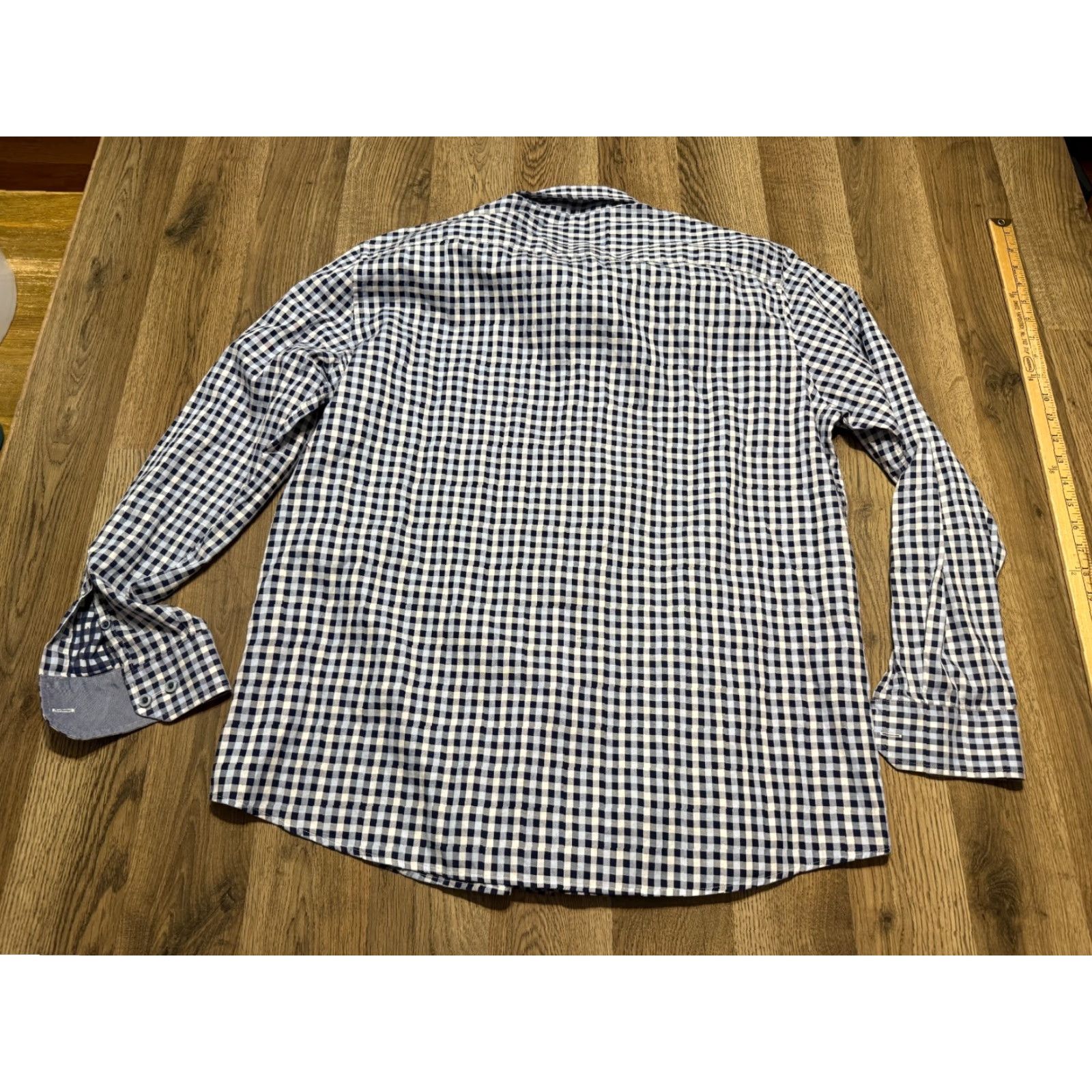 Johnston & Murphy Johnston & Murphy Shirt Men Large Blue Plaid Long Sleeve Button-Up Size US L / EU 52-54 / 3 - 2 Thumbnail