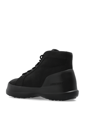 Moon Boot o1s22i1n1124 Luna Trek Mid Nubuck Boots in Black Size US 13 / EU 46 - 5 Thumbnail